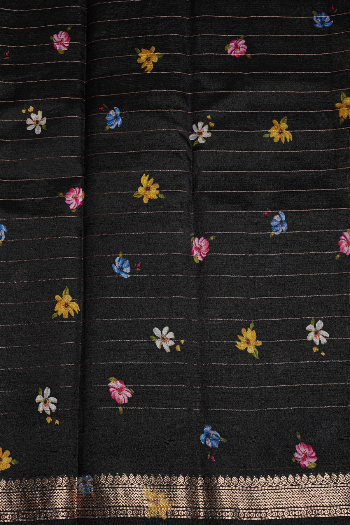 Matka Silk Black Saree