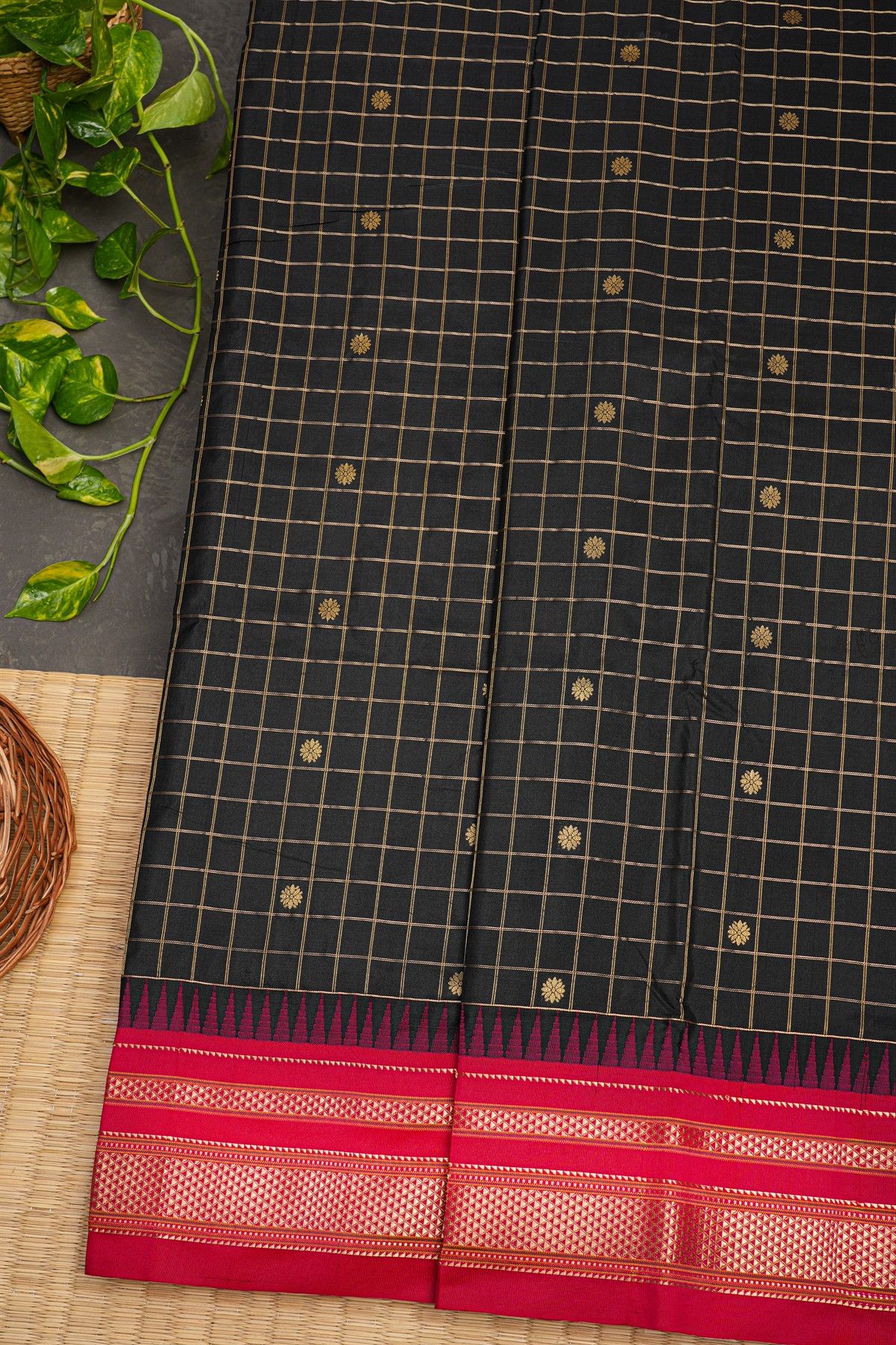 Narayanpet Silk Black Saree