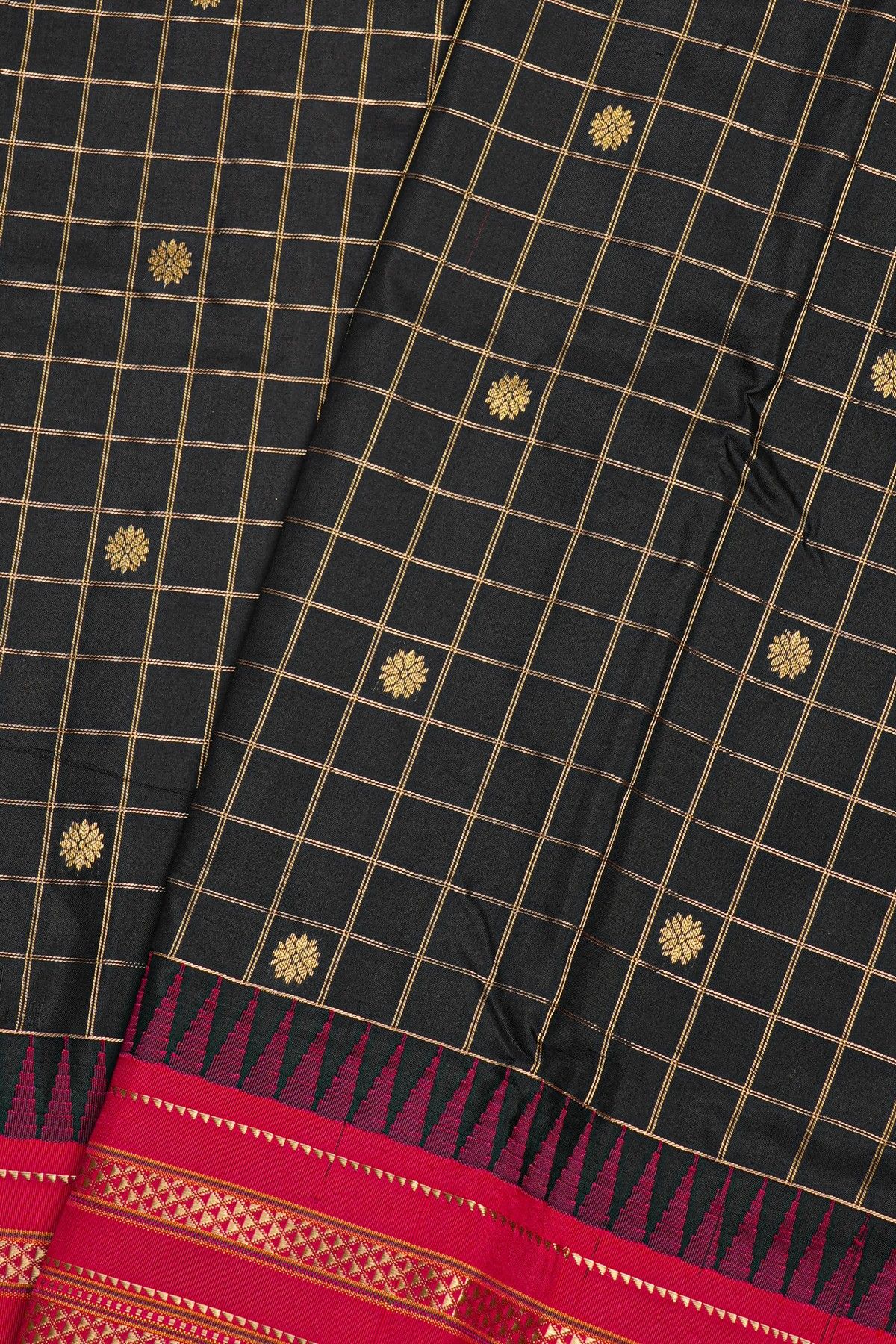 Narayanpet Silk Black Saree