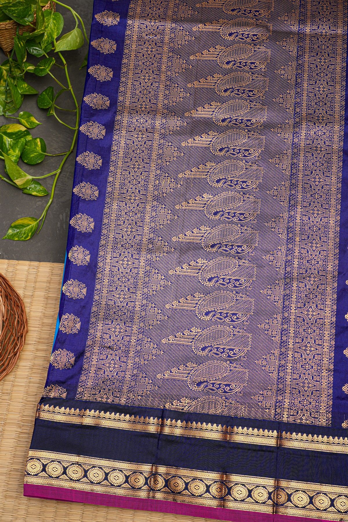 Narayanpet Silk Sky Blue Saree