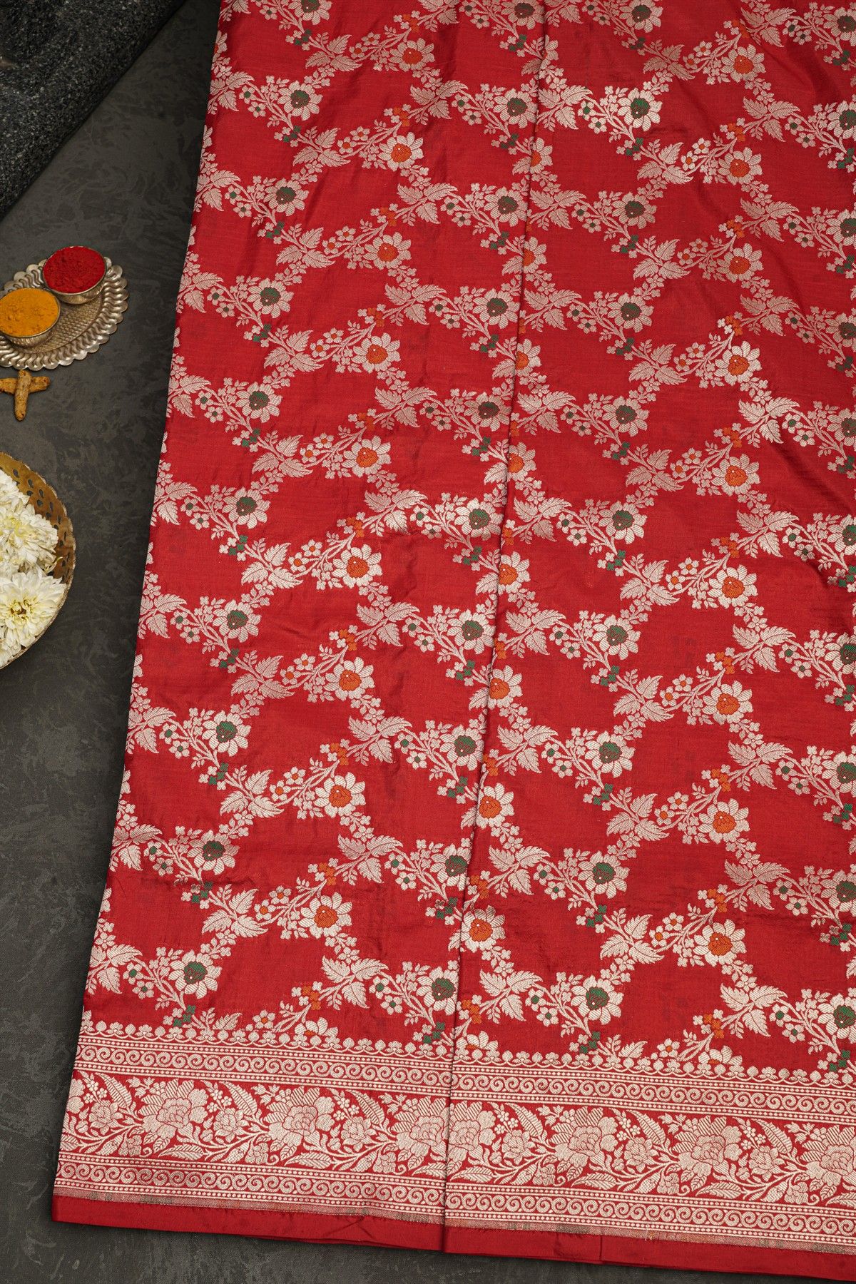 Banarasi Silk Red Saree