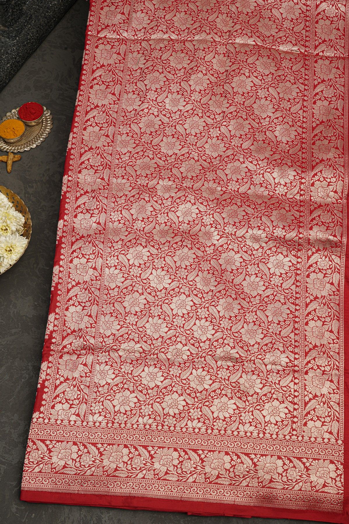 Banarasi Silk Red Saree