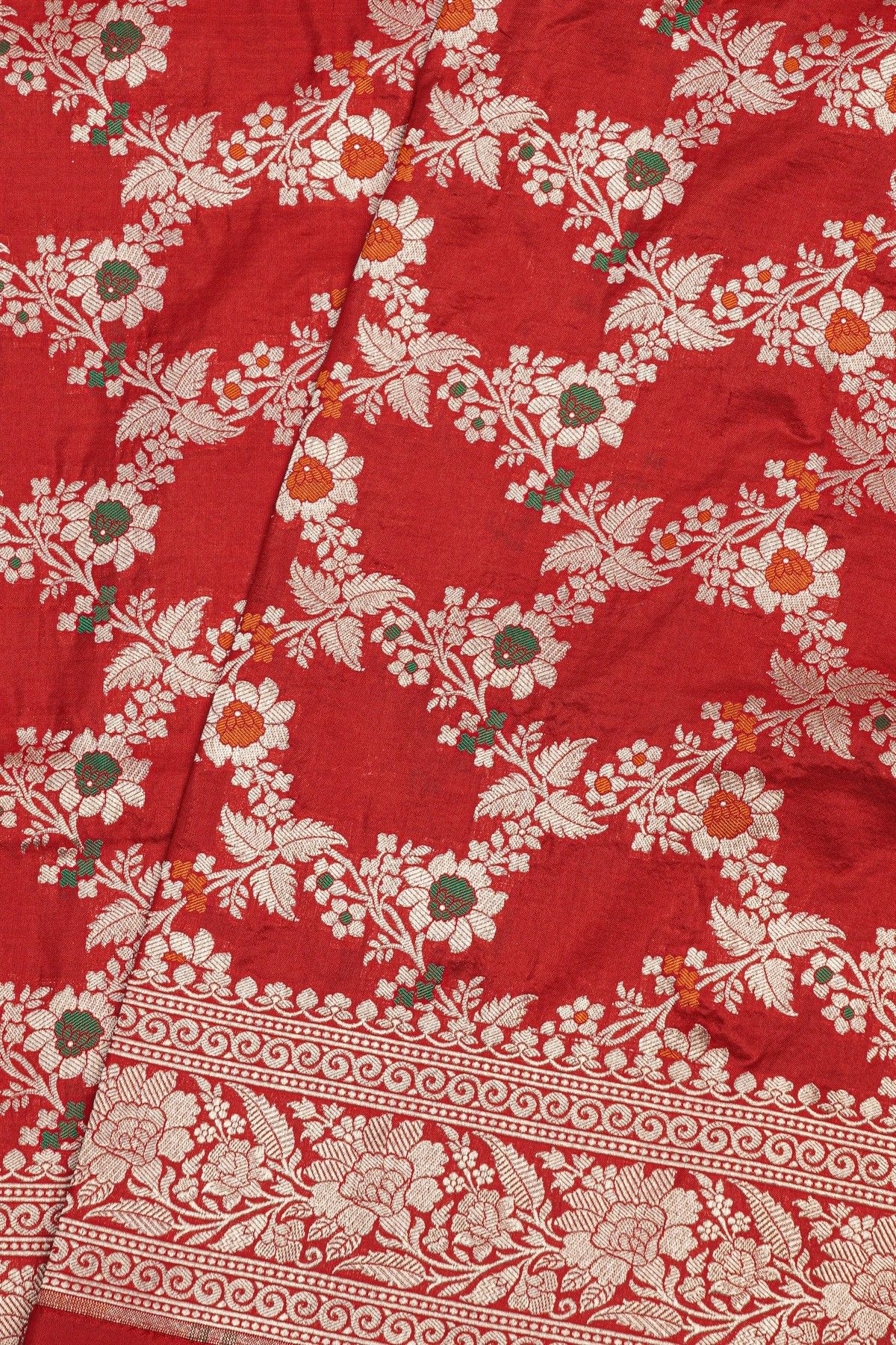 Banarasi Silk Red Saree