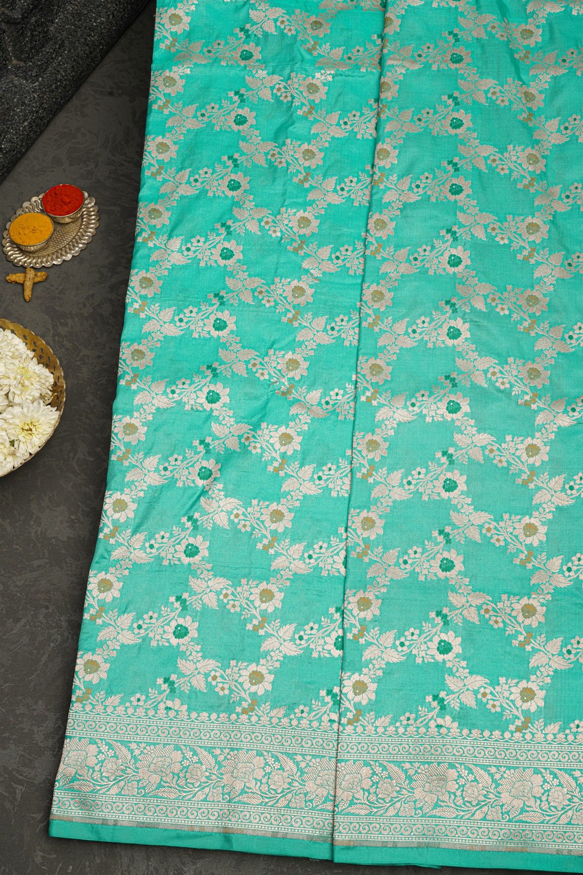 Banarasi Silk Sky Blue Saree