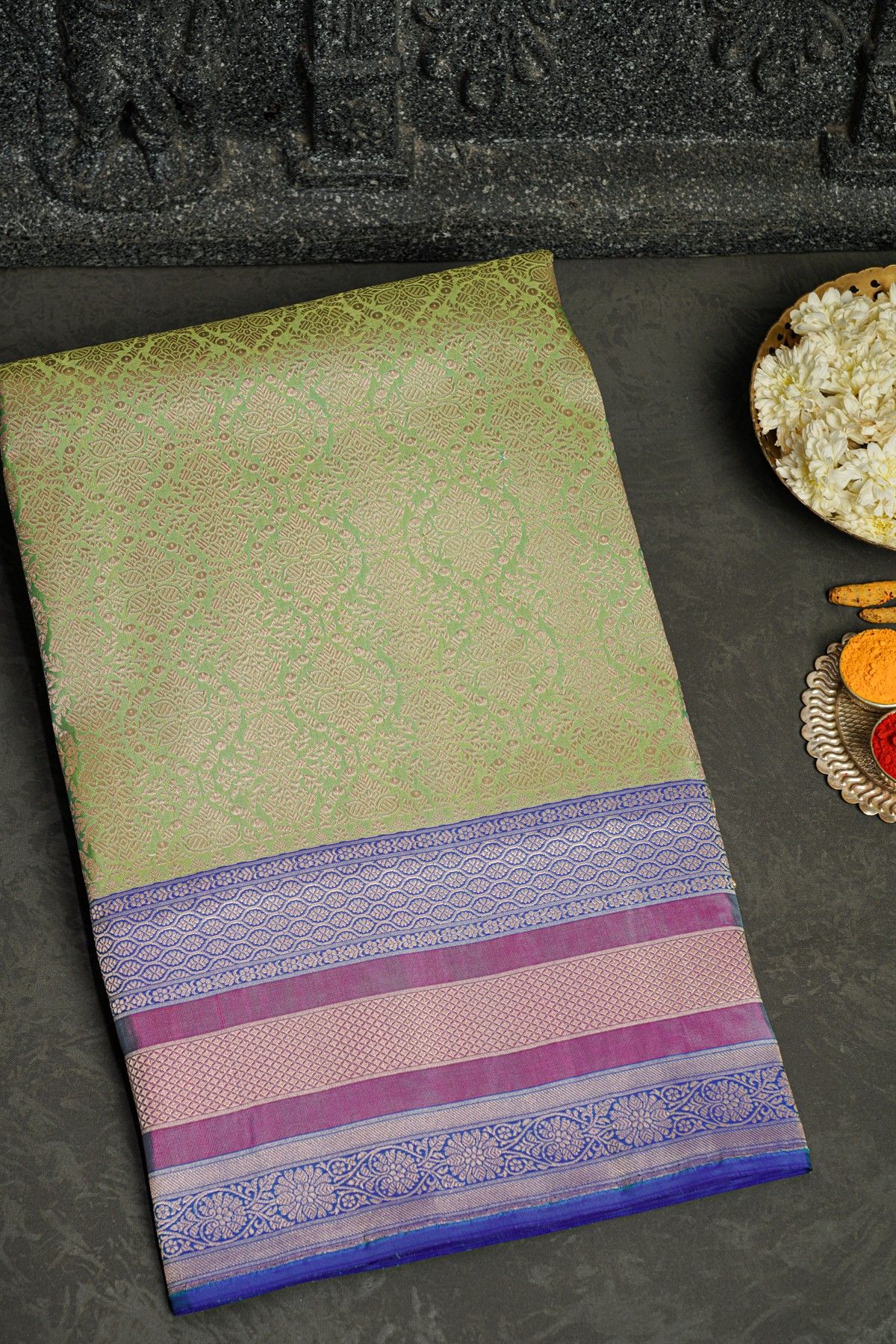 Banarasi Silk Light Green Saree