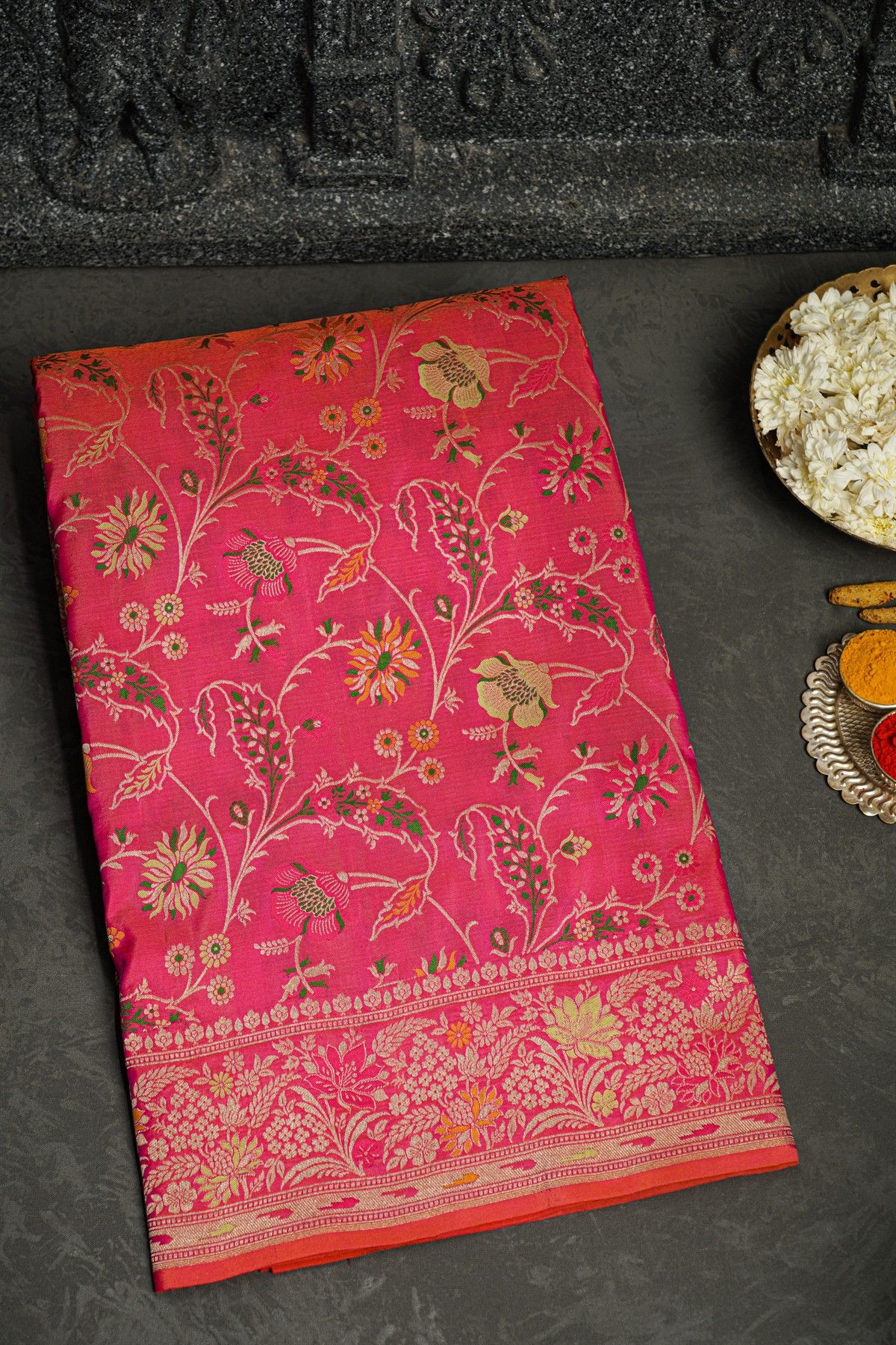 Banarasi Silk Pink Saree