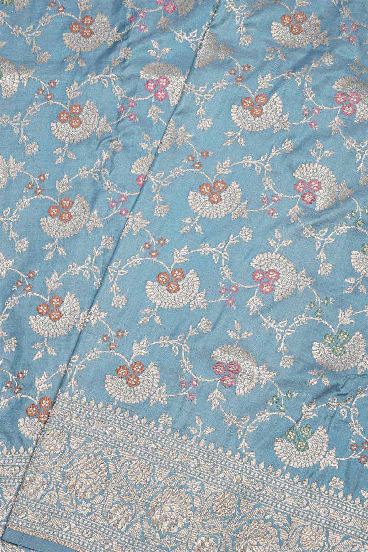 Banarasi Silk Ice Blue Saree