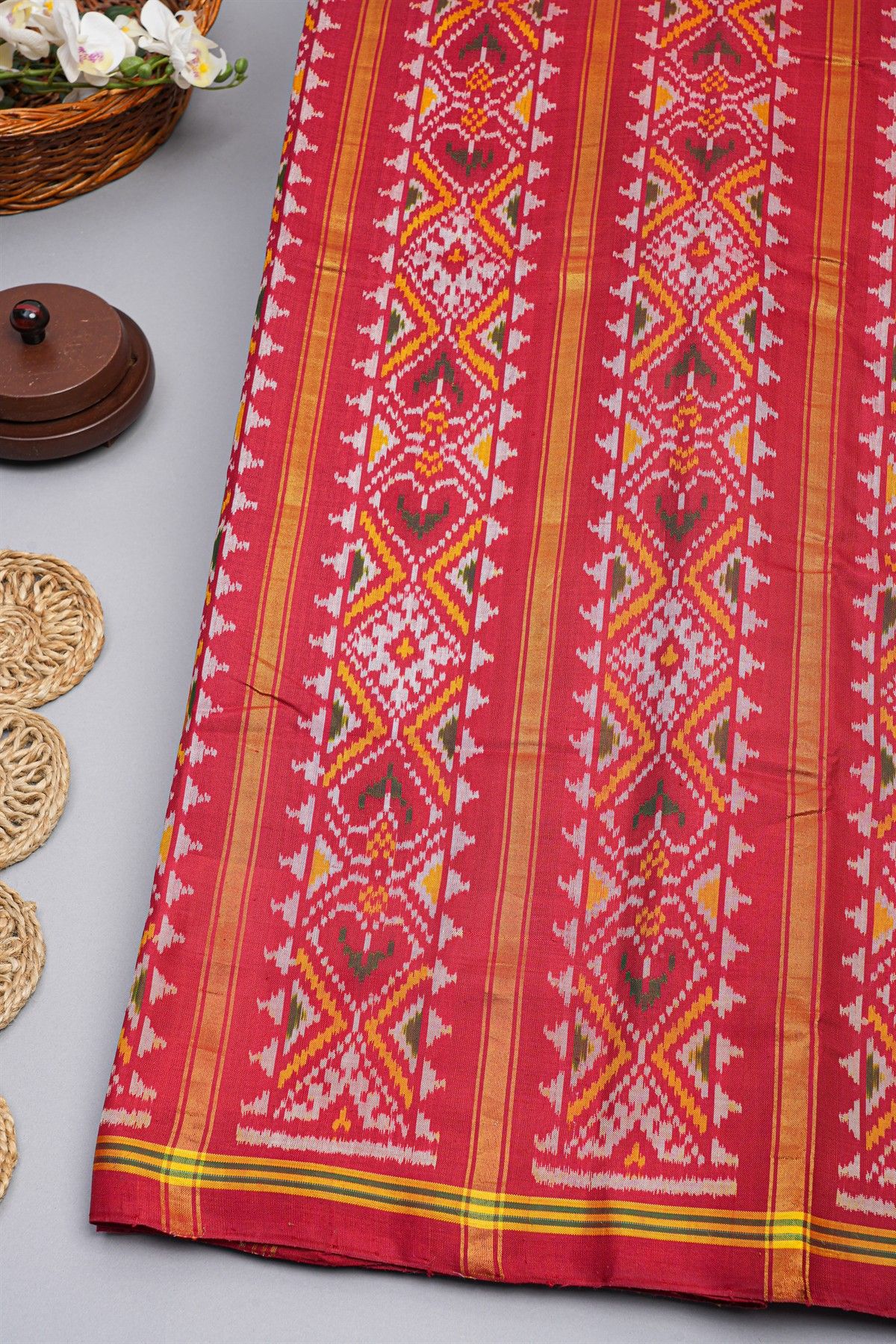 Patola Weaving Silk Multicolour Saree