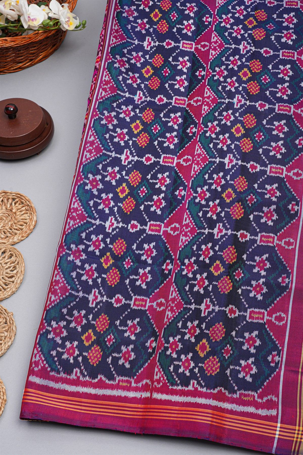 Patola Weaving Silk Pink Saree