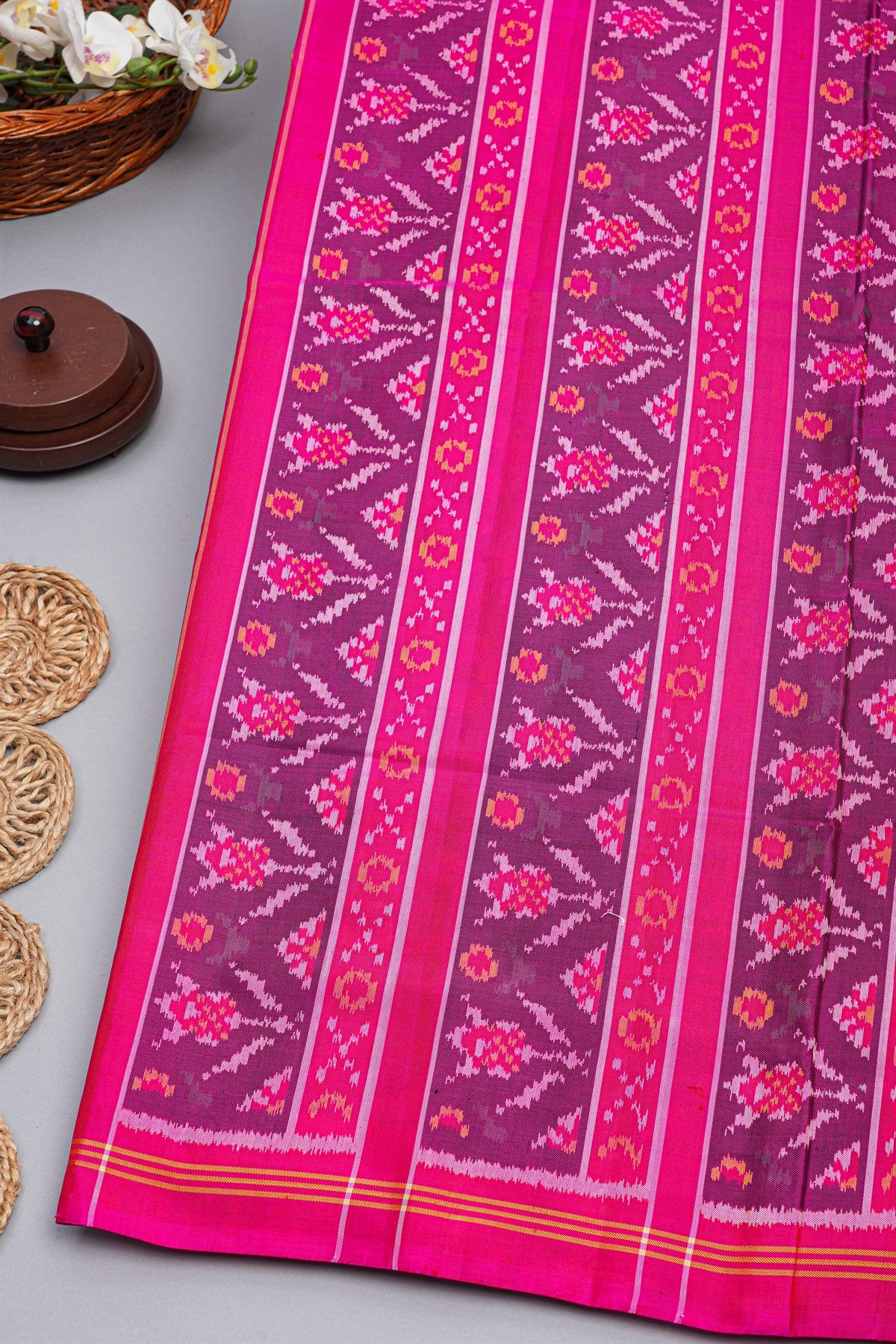 Patola Weaving Silk Multicolour Saree