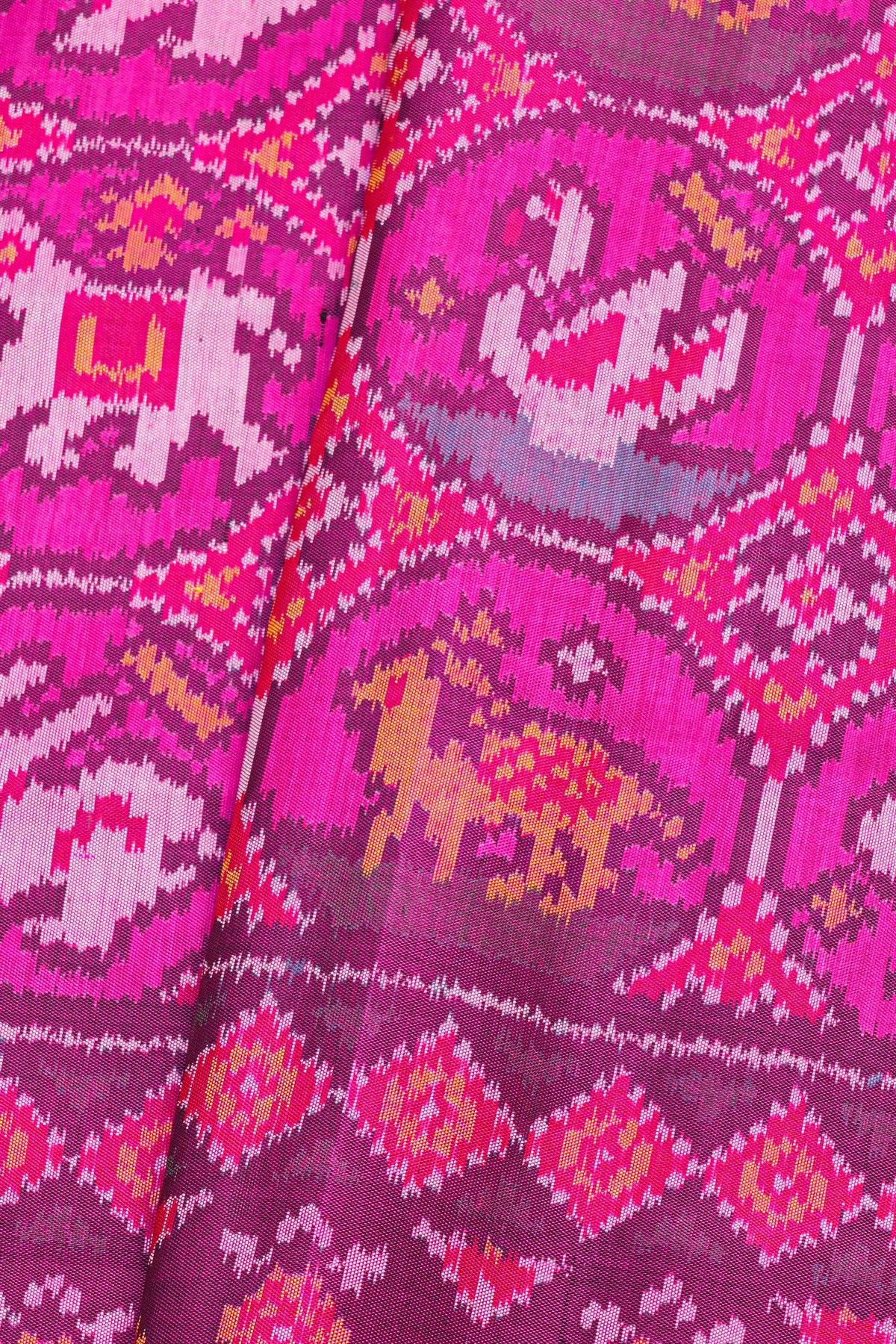 Patola Weaving Silk Pink Saree