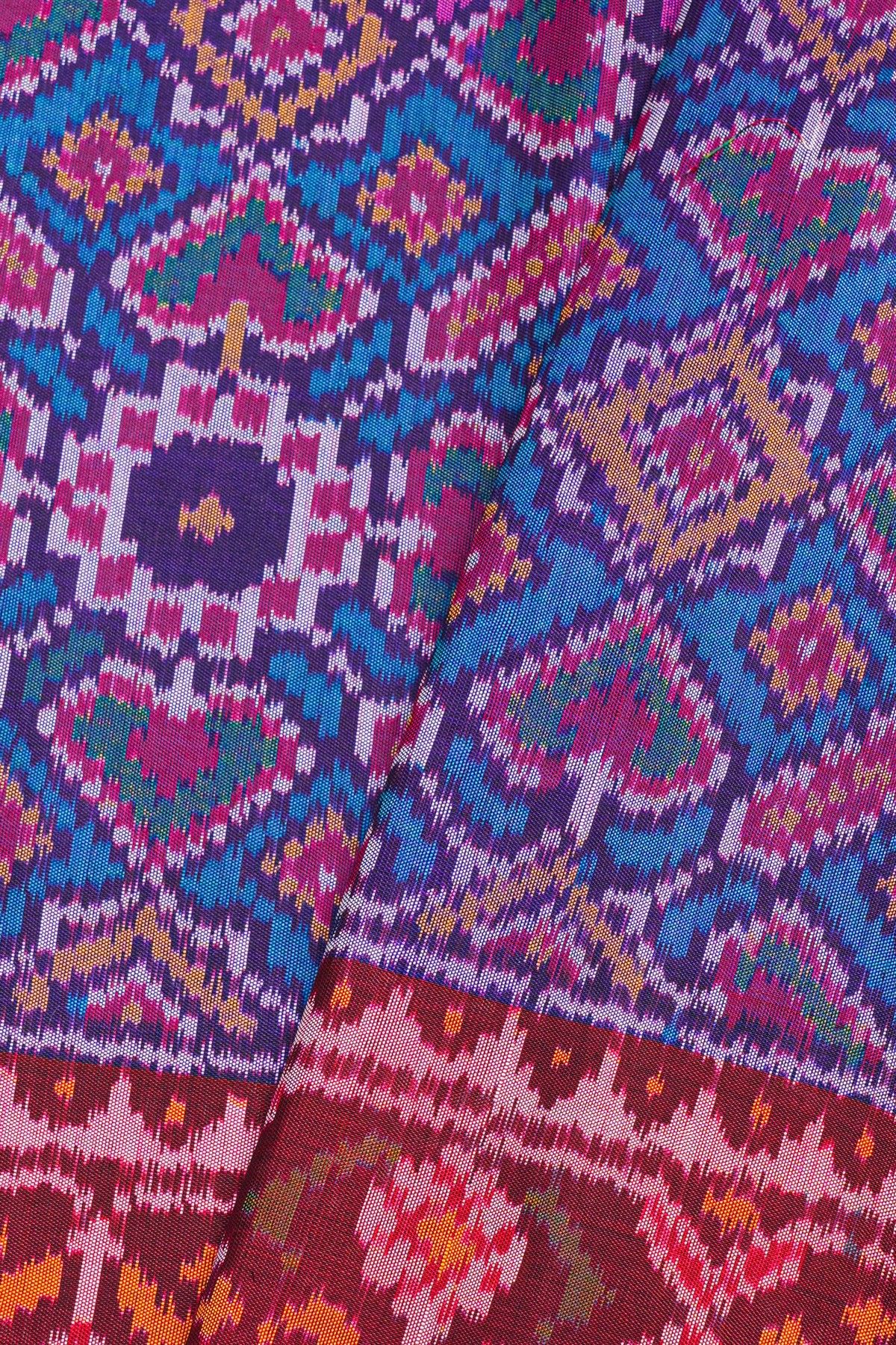 Patola Weaving Silk Blue Saree