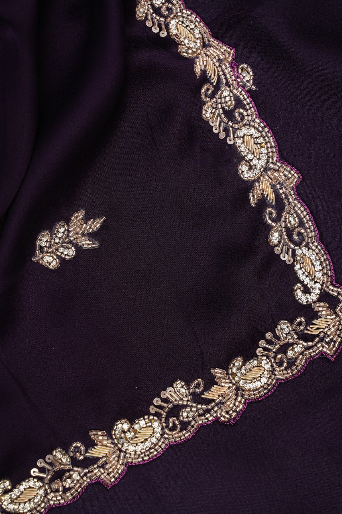 Designer Crepe Navy Blue Saree