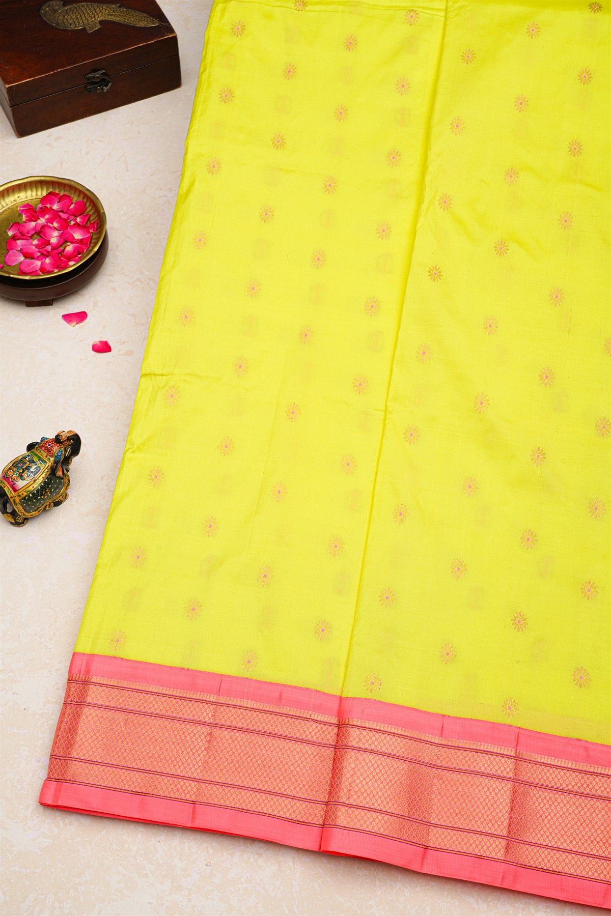 Paithani Silk Yellow Saree