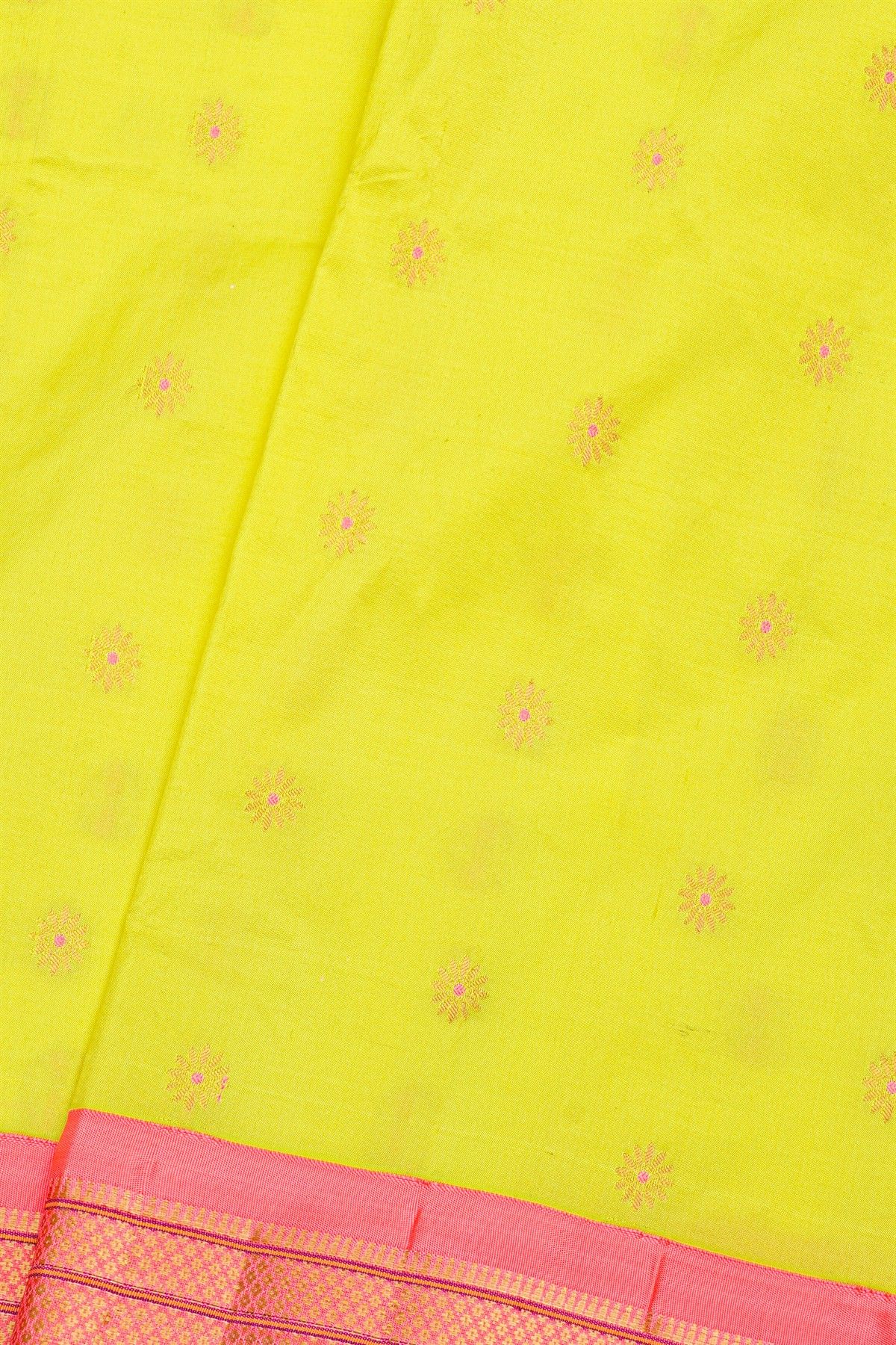 Paithani Silk Yellow Saree