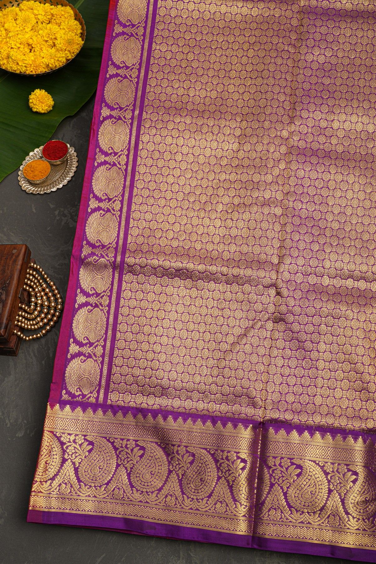 Venkatagiri Silk Red Saree