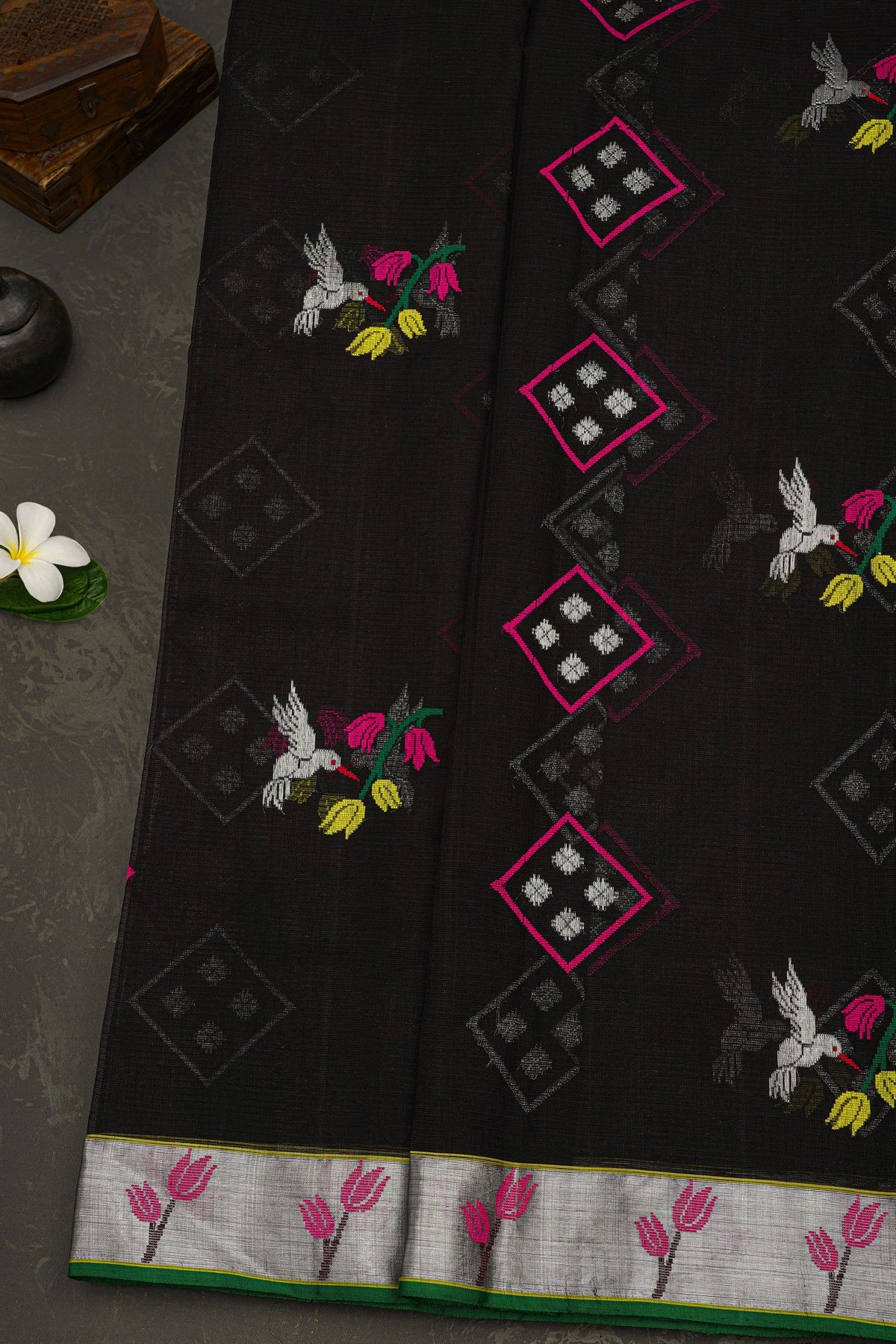 Zari Kota Black Saree