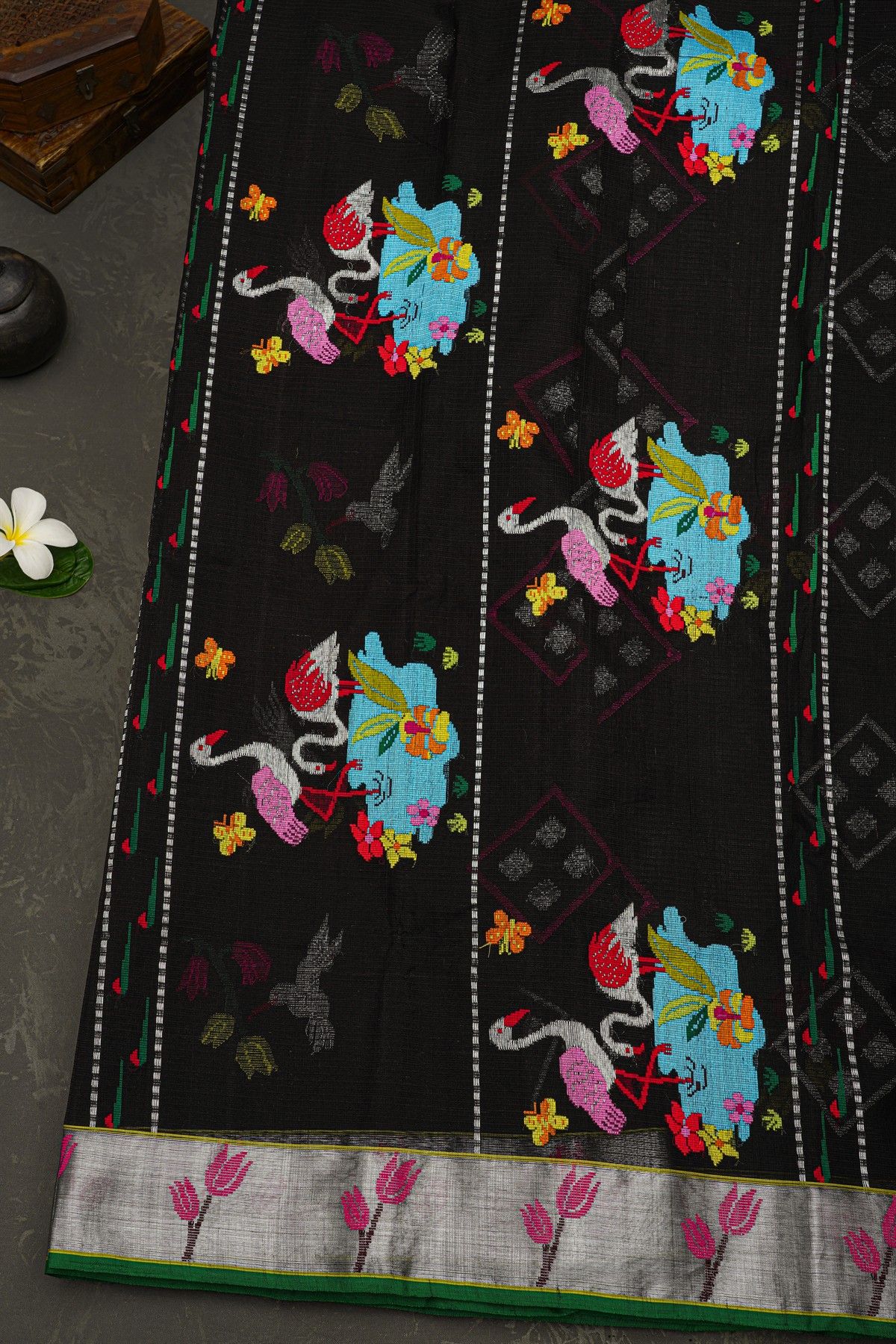 Zari Kota Black Saree