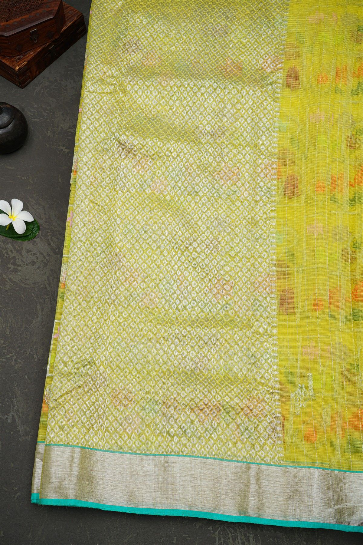 Zari Kota Yellow Saree