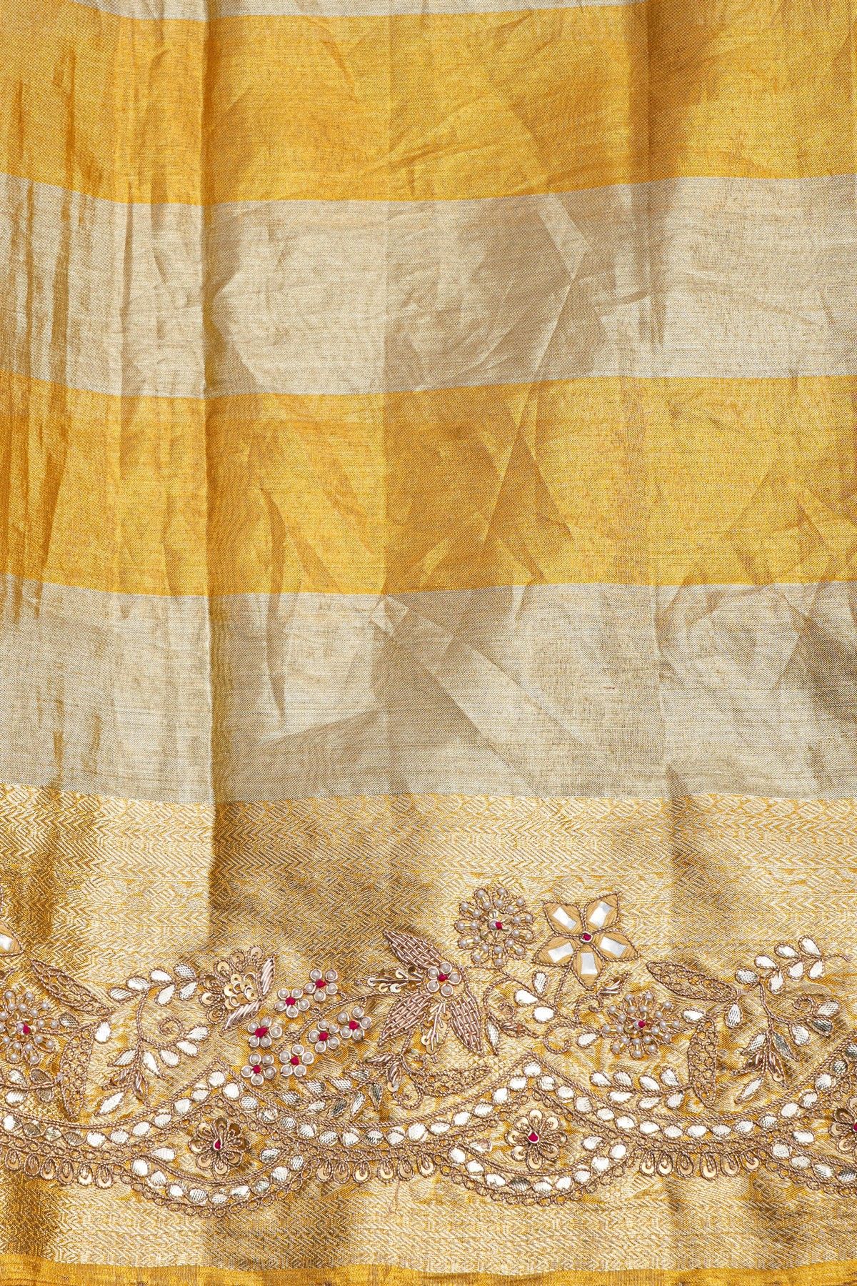Designer Cocktail Tissue Multicolour Saree