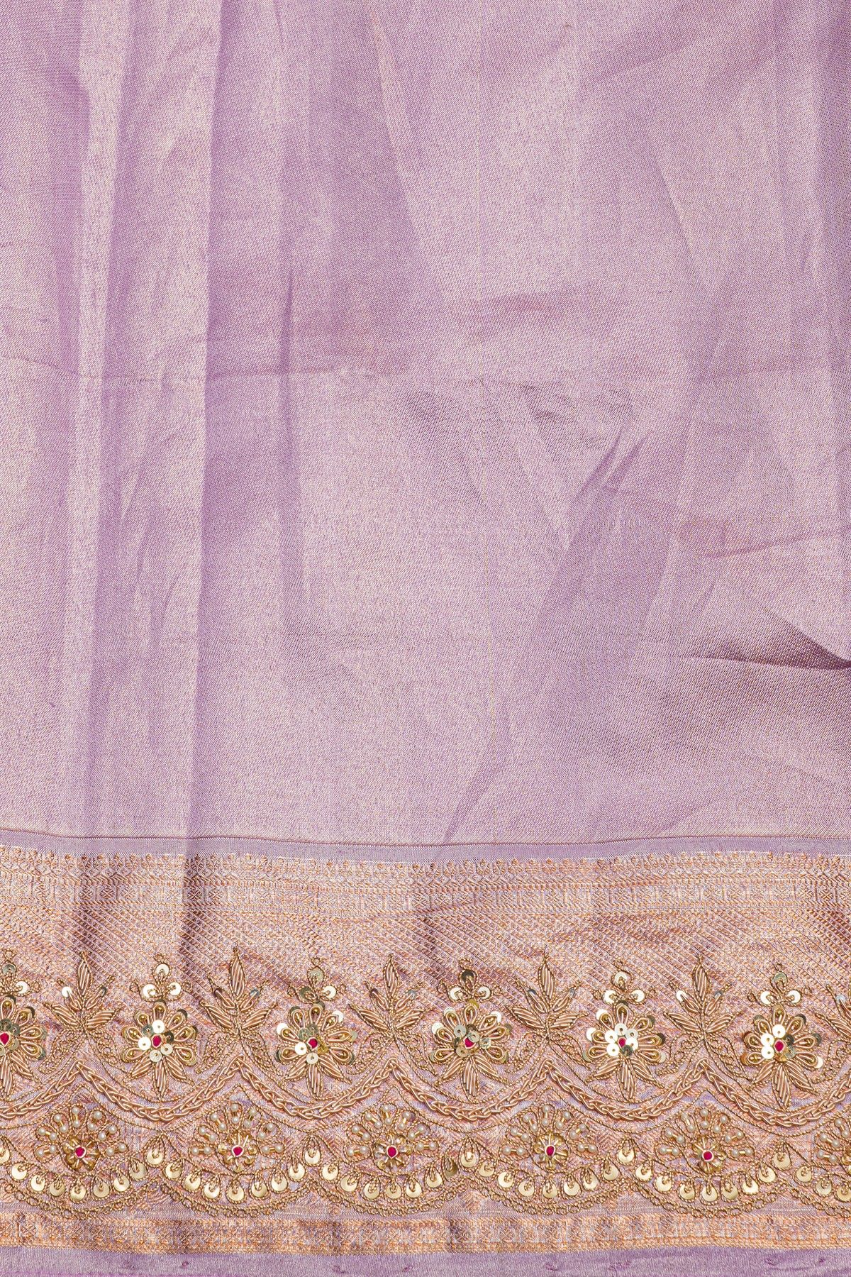 Designer Cocktail Tissue Light Peach Saree