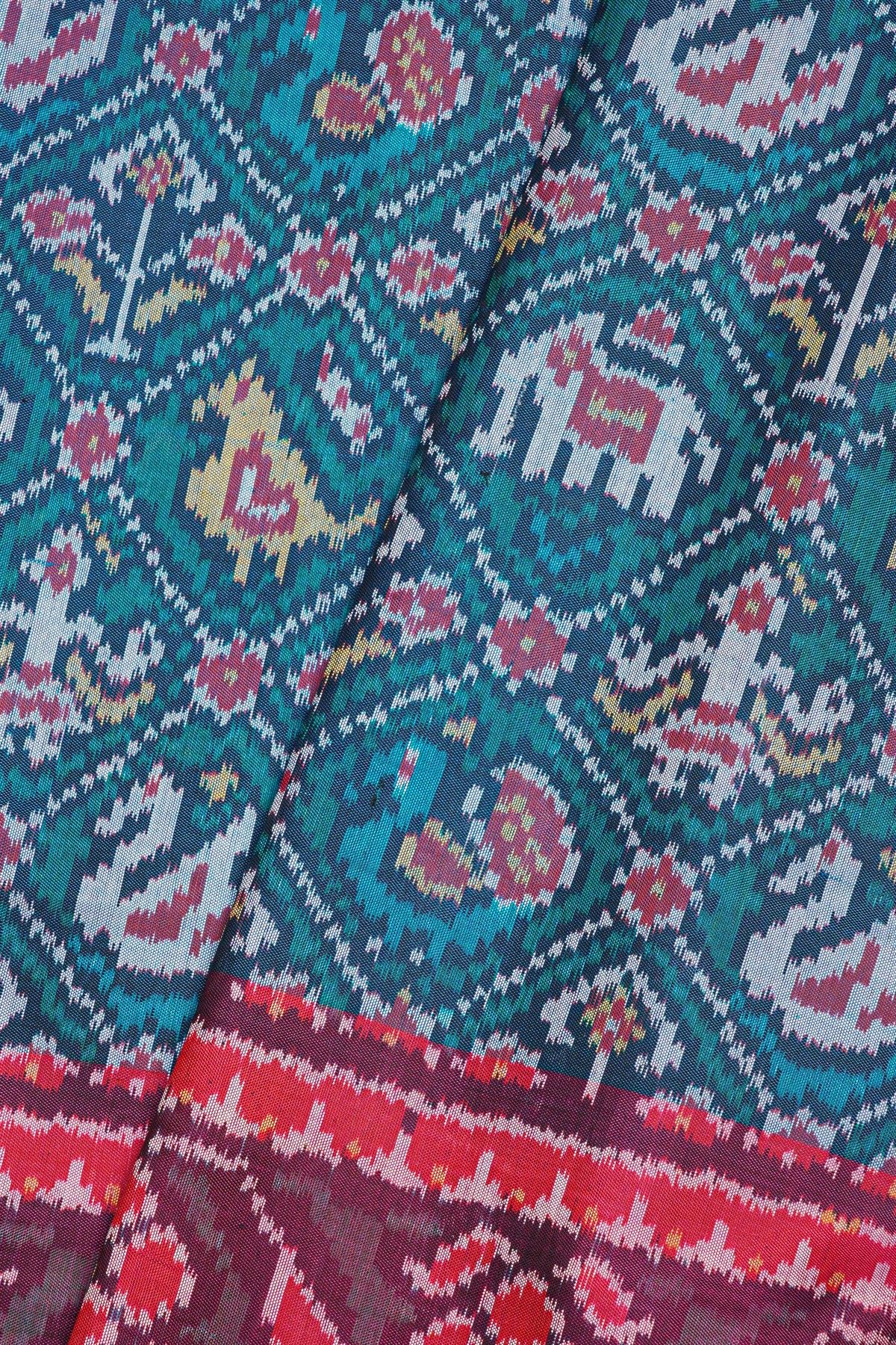 Patola Silk Sea Blue Saree