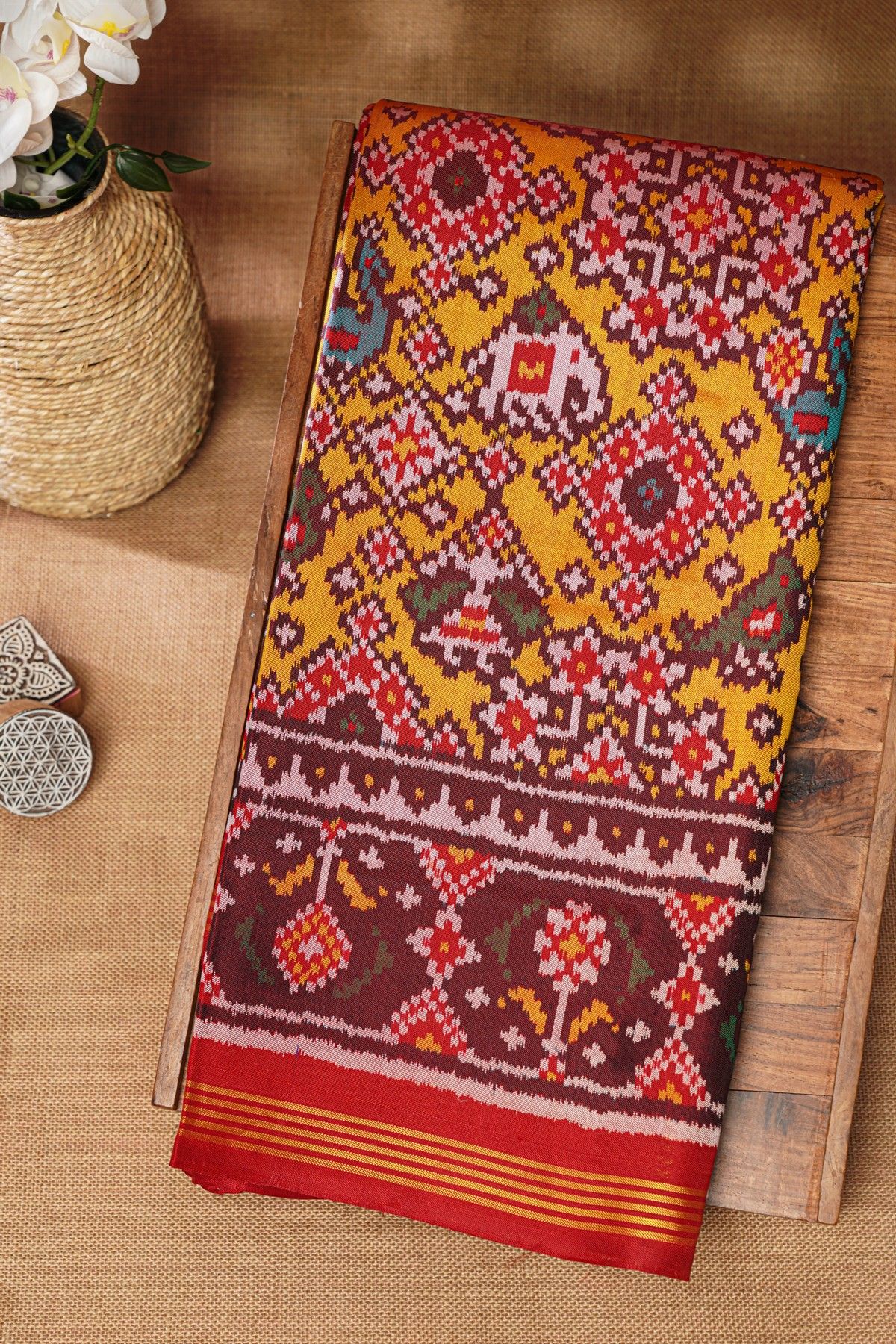 Patola Silk Yellow Saree