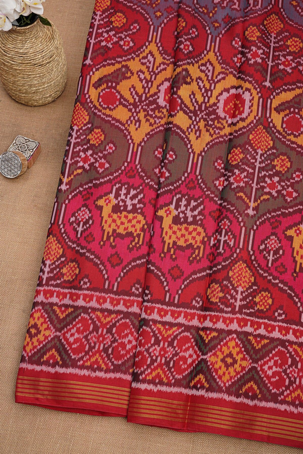 Patola Silk Multicolour Saree