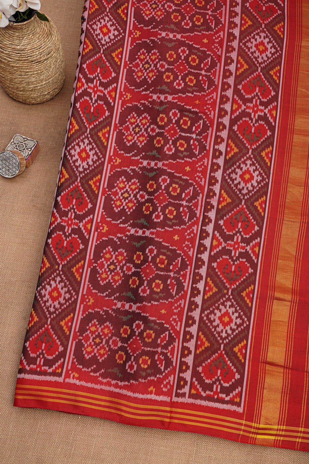 Patola Silk Black Saree