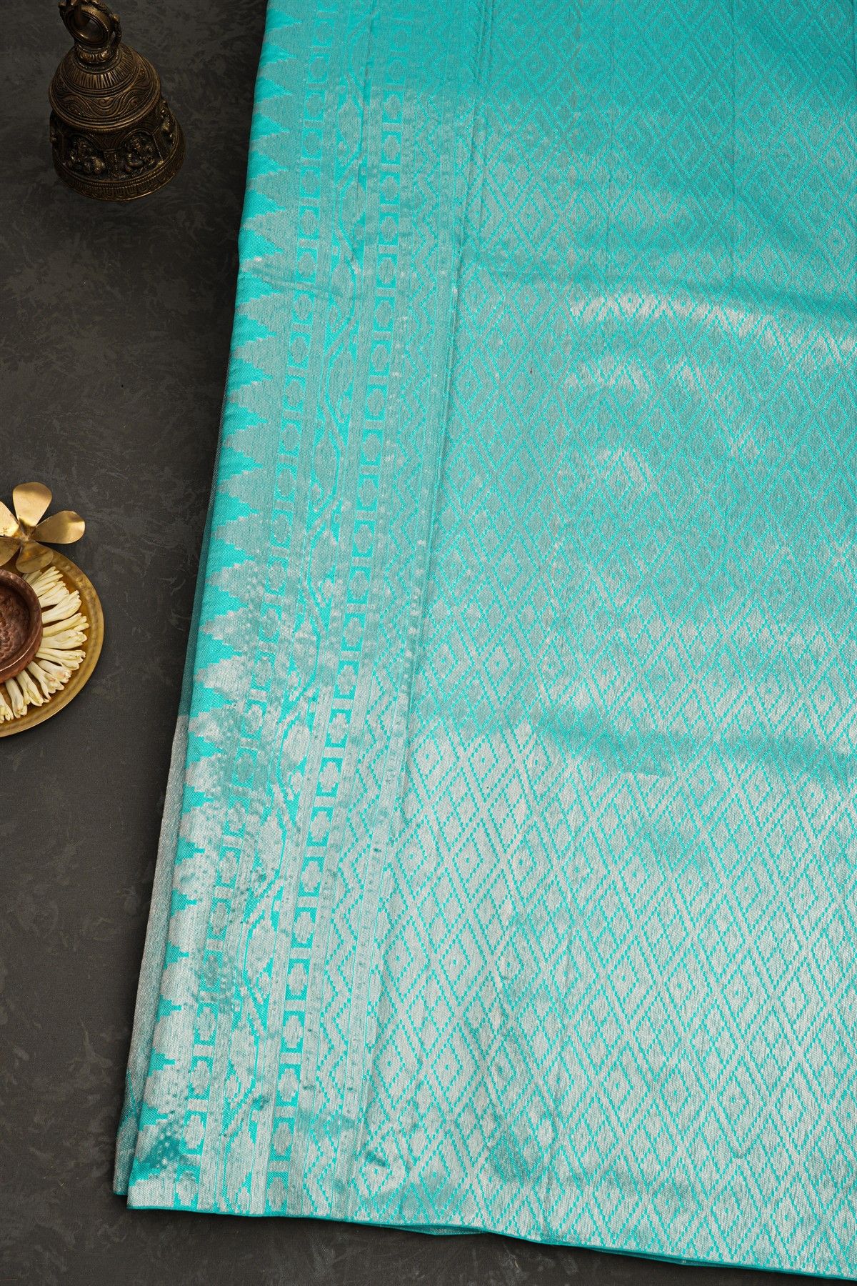 Kancheepuram Silk Sky Blue Saree