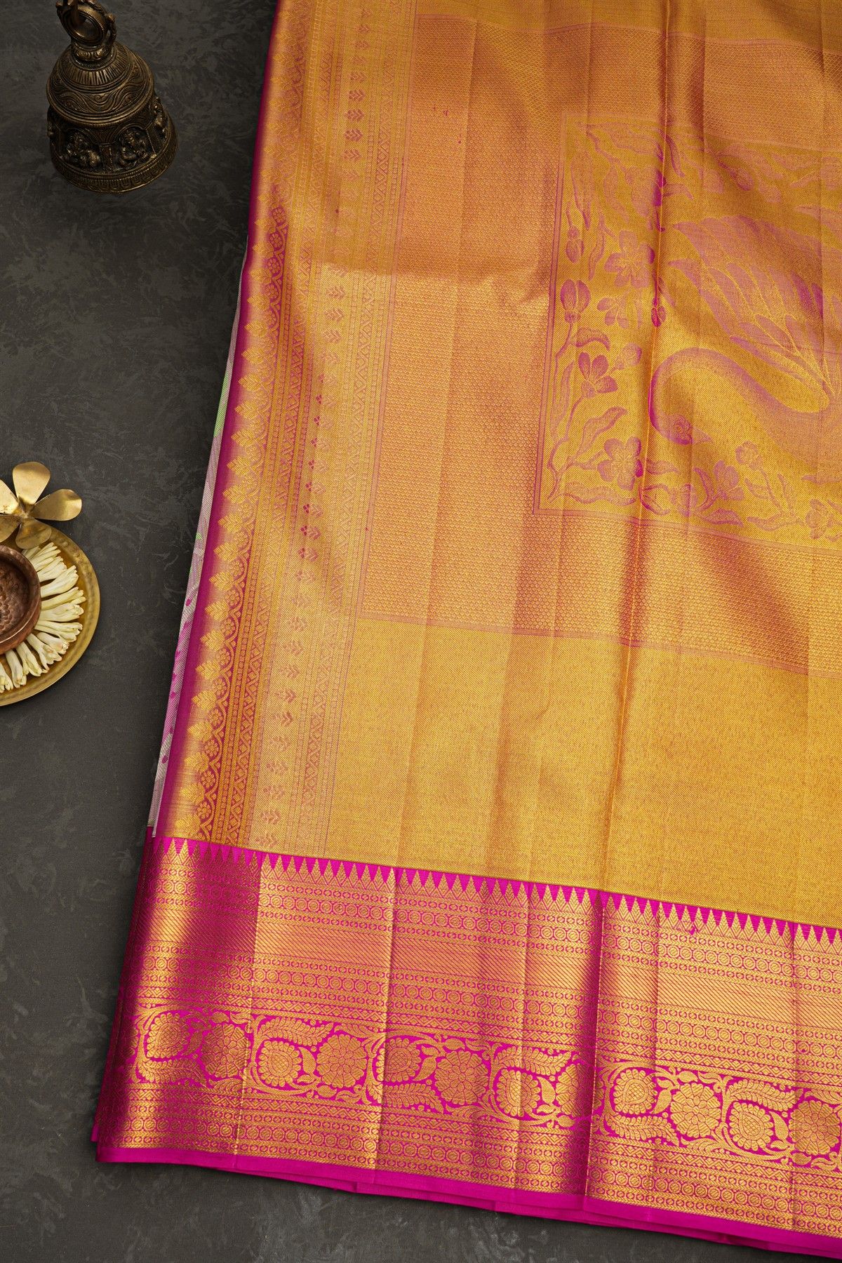 Kancheepuram Silk Light Peach Saree