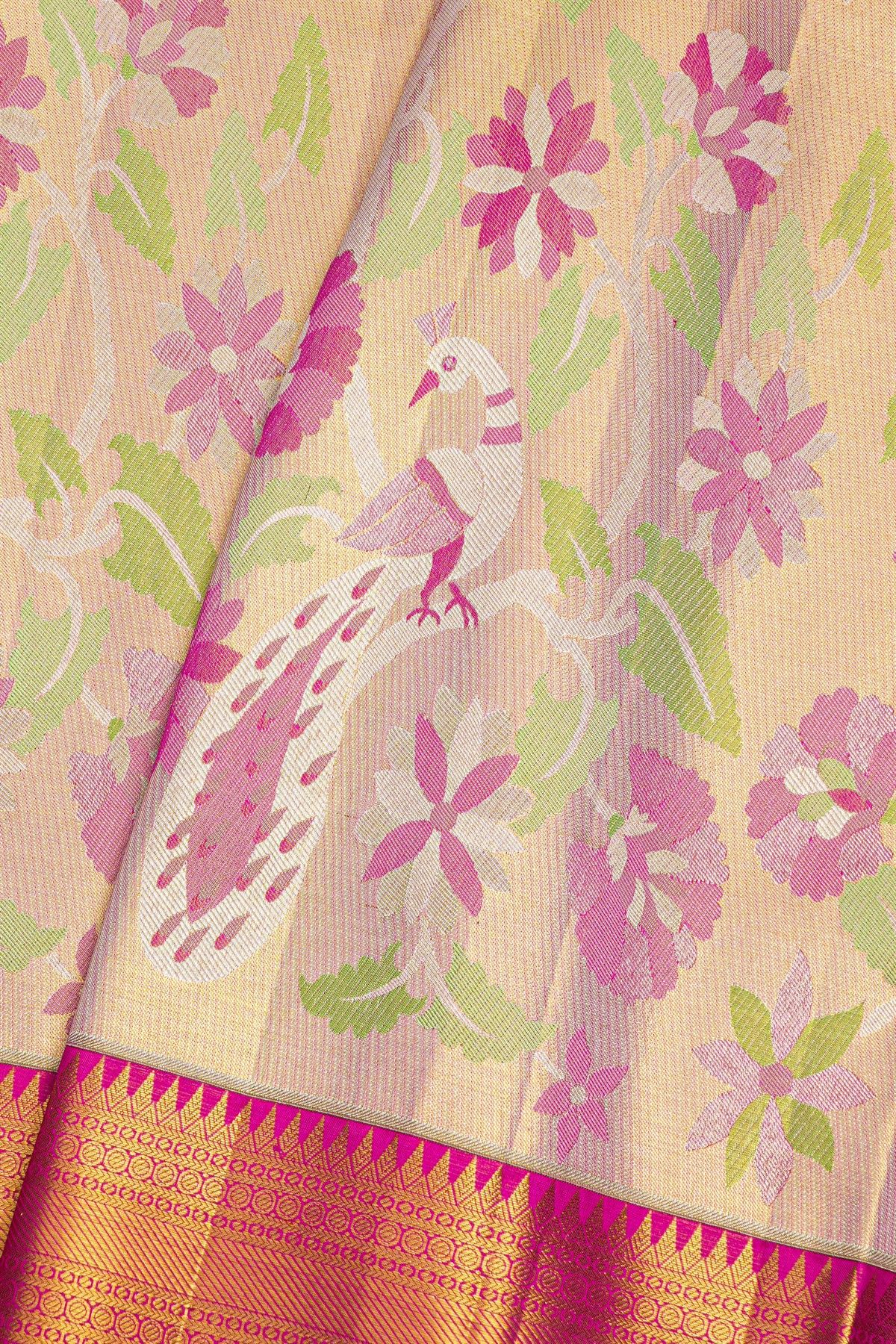 Kancheepuram Silk Light Peach Saree