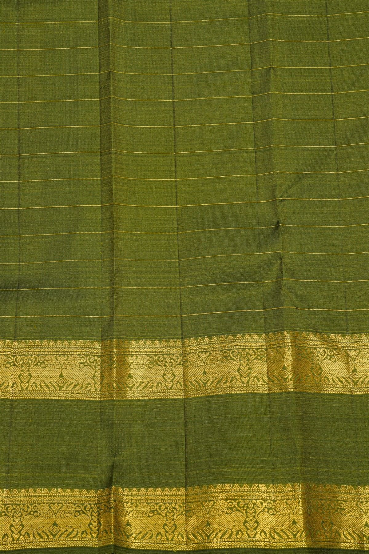Kancheepuram Silk Mehendi Green Saree