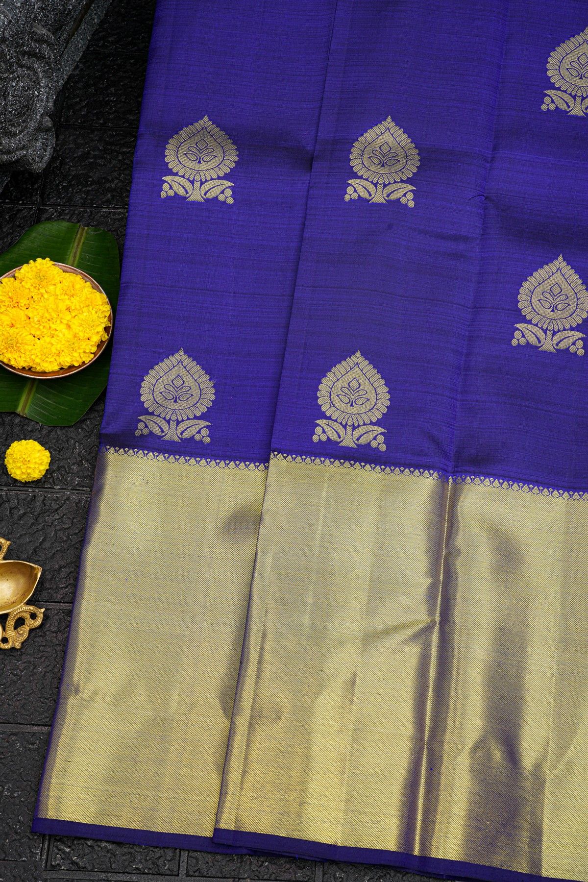 Kancheepuram Silk Royal Blue Saree