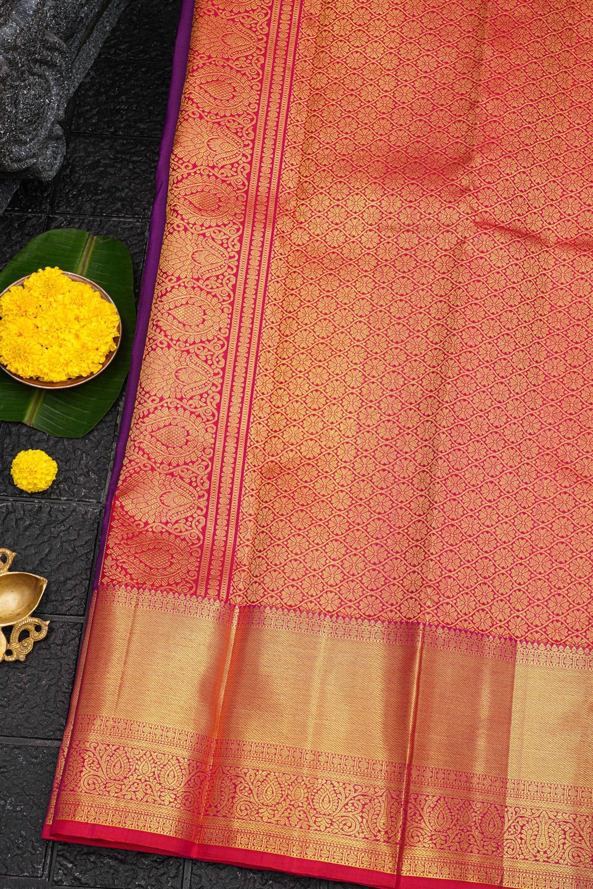 Kancheepuram Silk Purple Saree