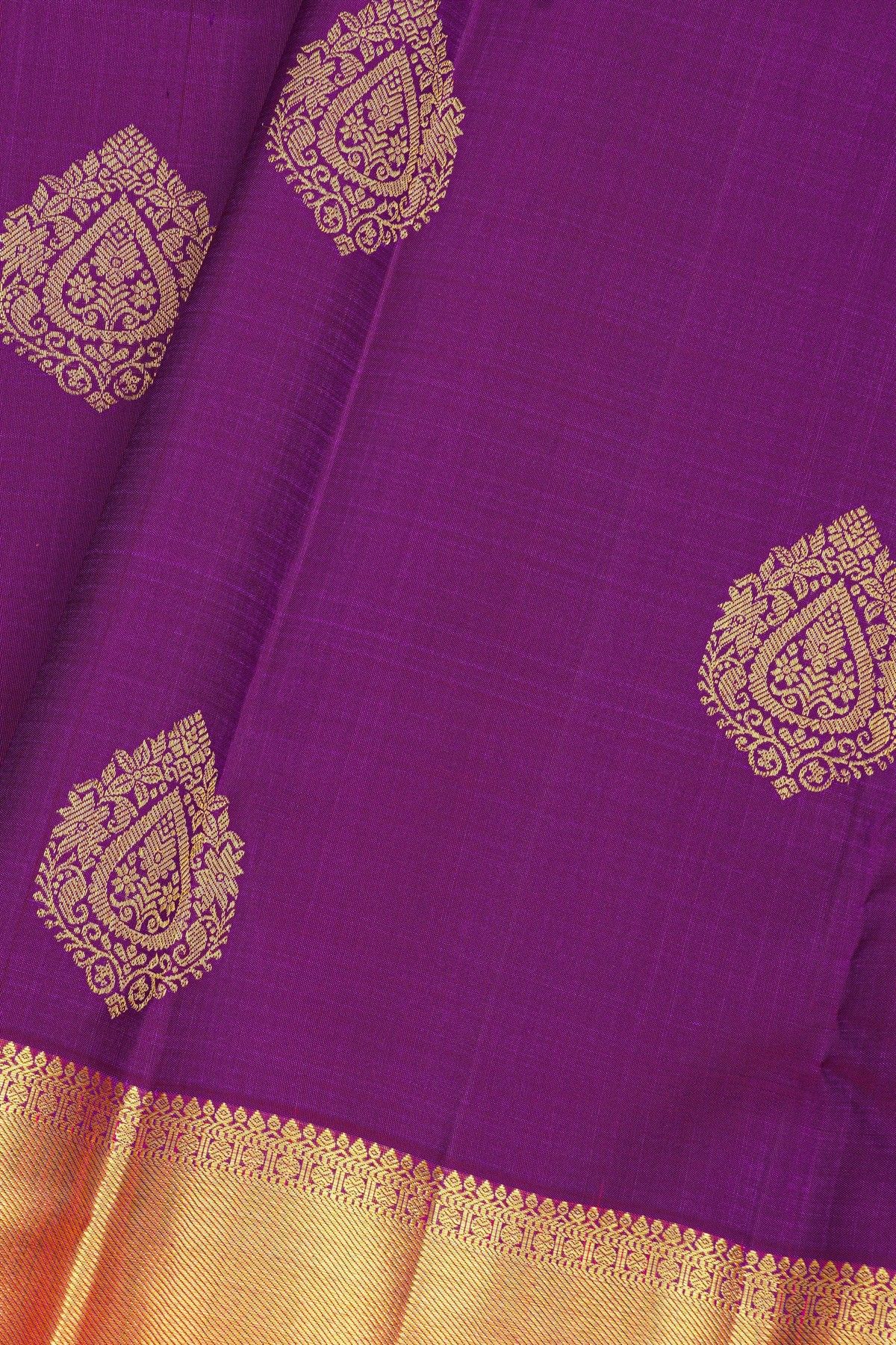 Kancheepuram Silk Purple Saree