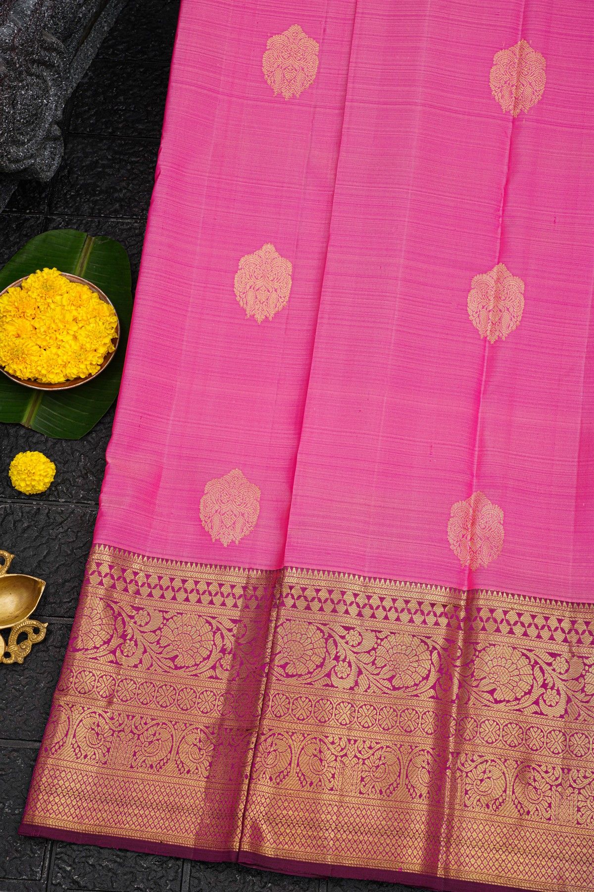 Kancheepuram Silk Pink Saree