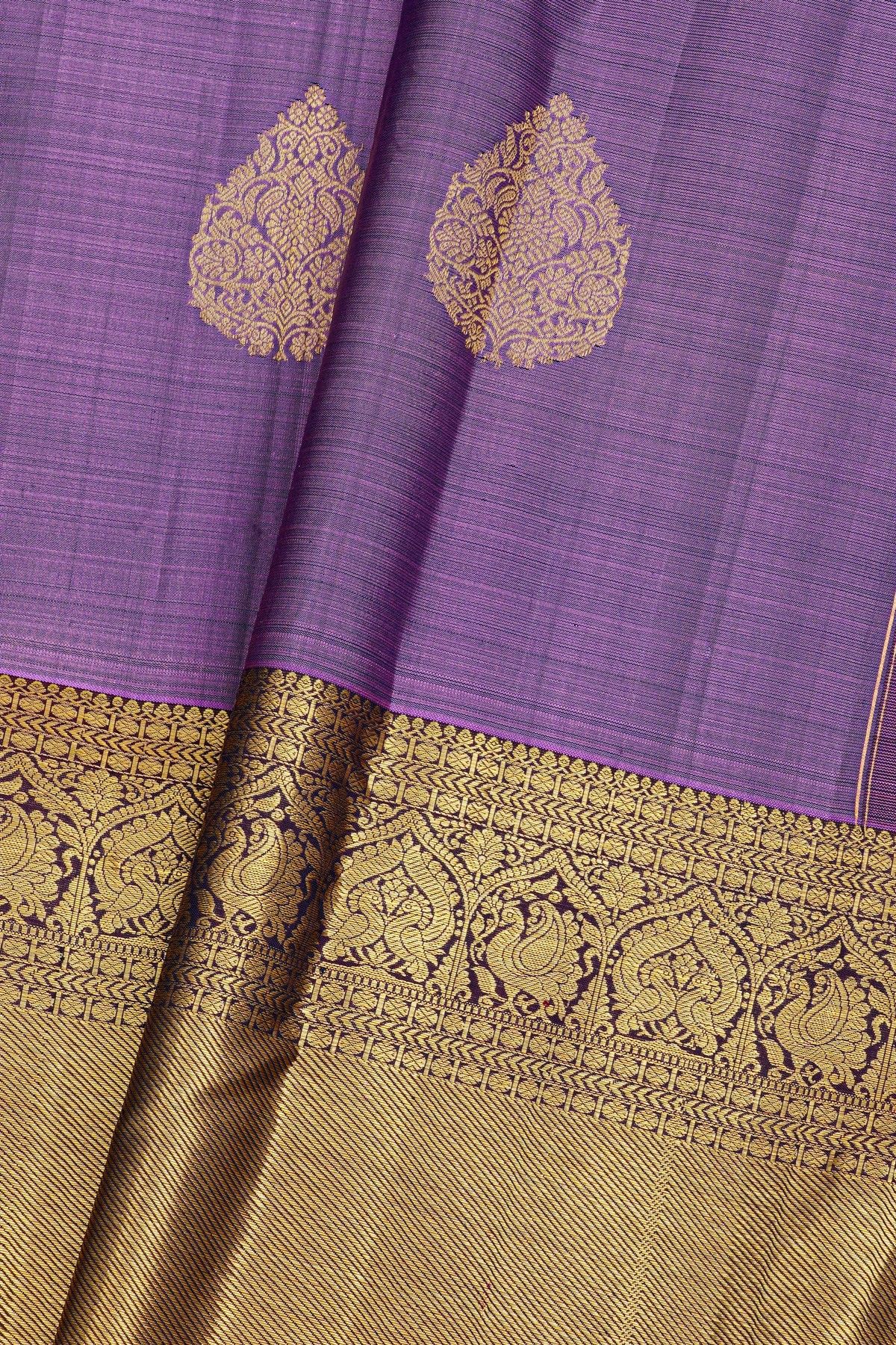 Kancheepuram Silk Lavender Saree