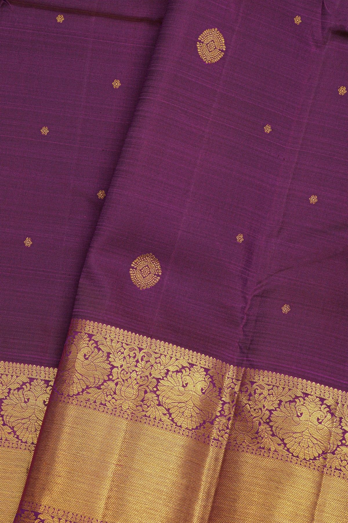 Kancheepuram Silk Wine Saree