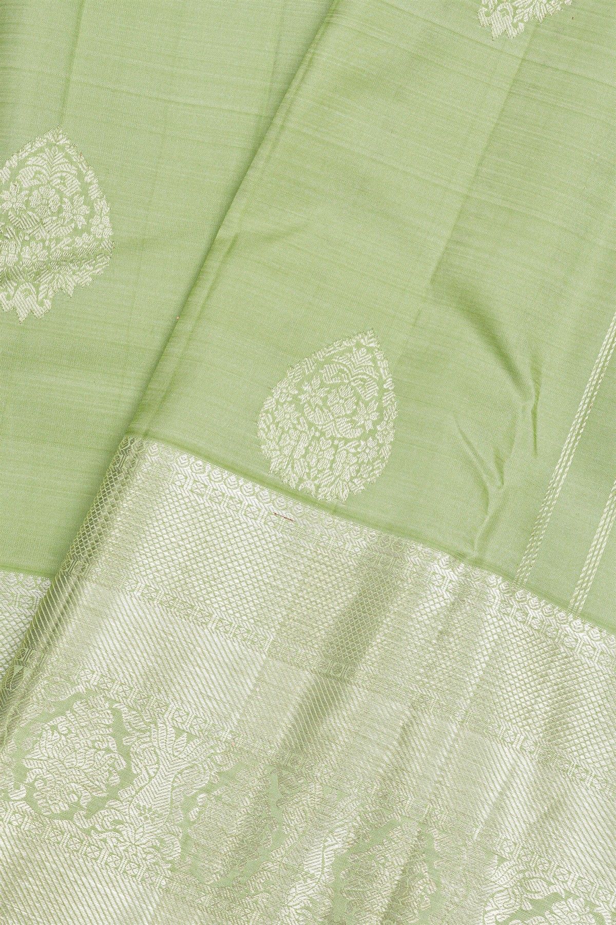 Kancheepuram Silk Pista Green Saree