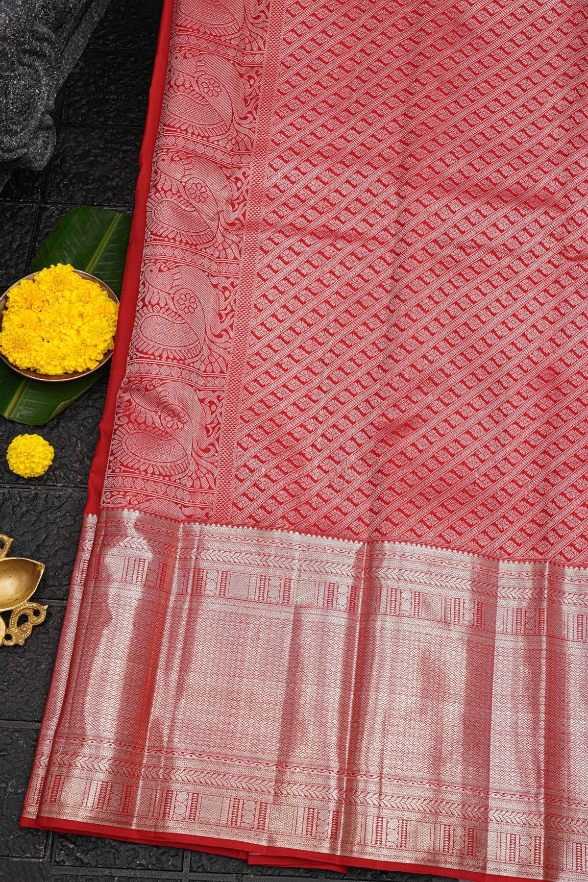 Kancheepuram Silk Red Saree