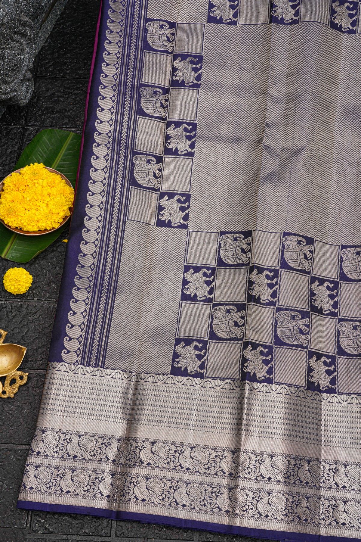 Kancheepuram Silk Wine Saree