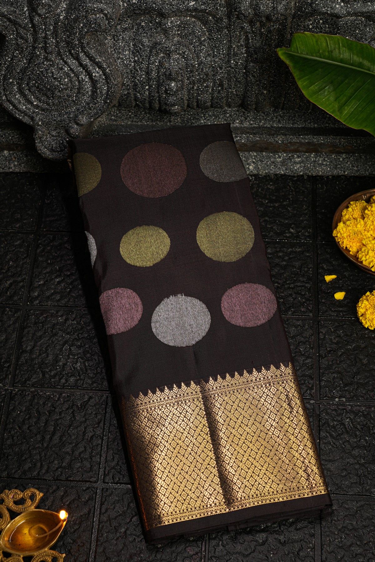 Kancheepuram Silk Black Saree