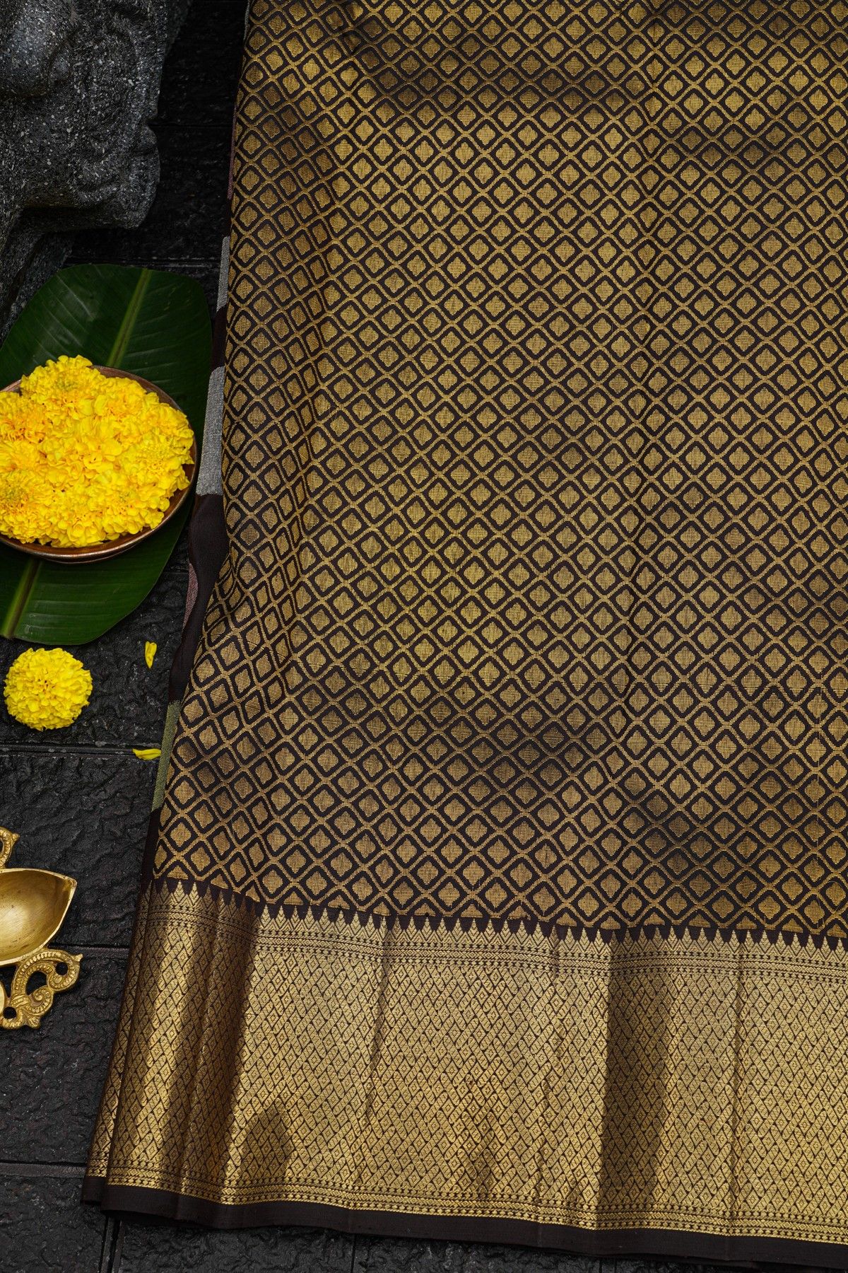 Kancheepuram Silk Black Saree