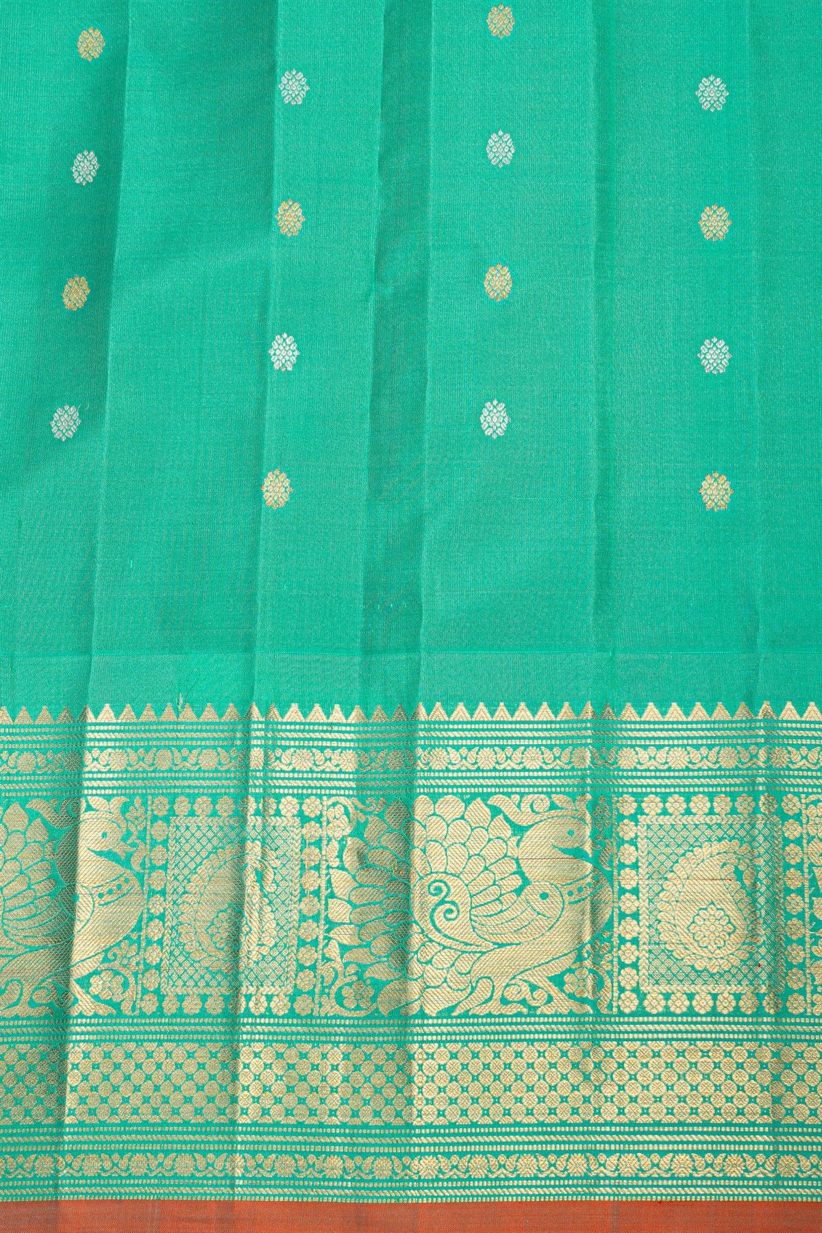 Gadwal Silk Navy Blue Saree