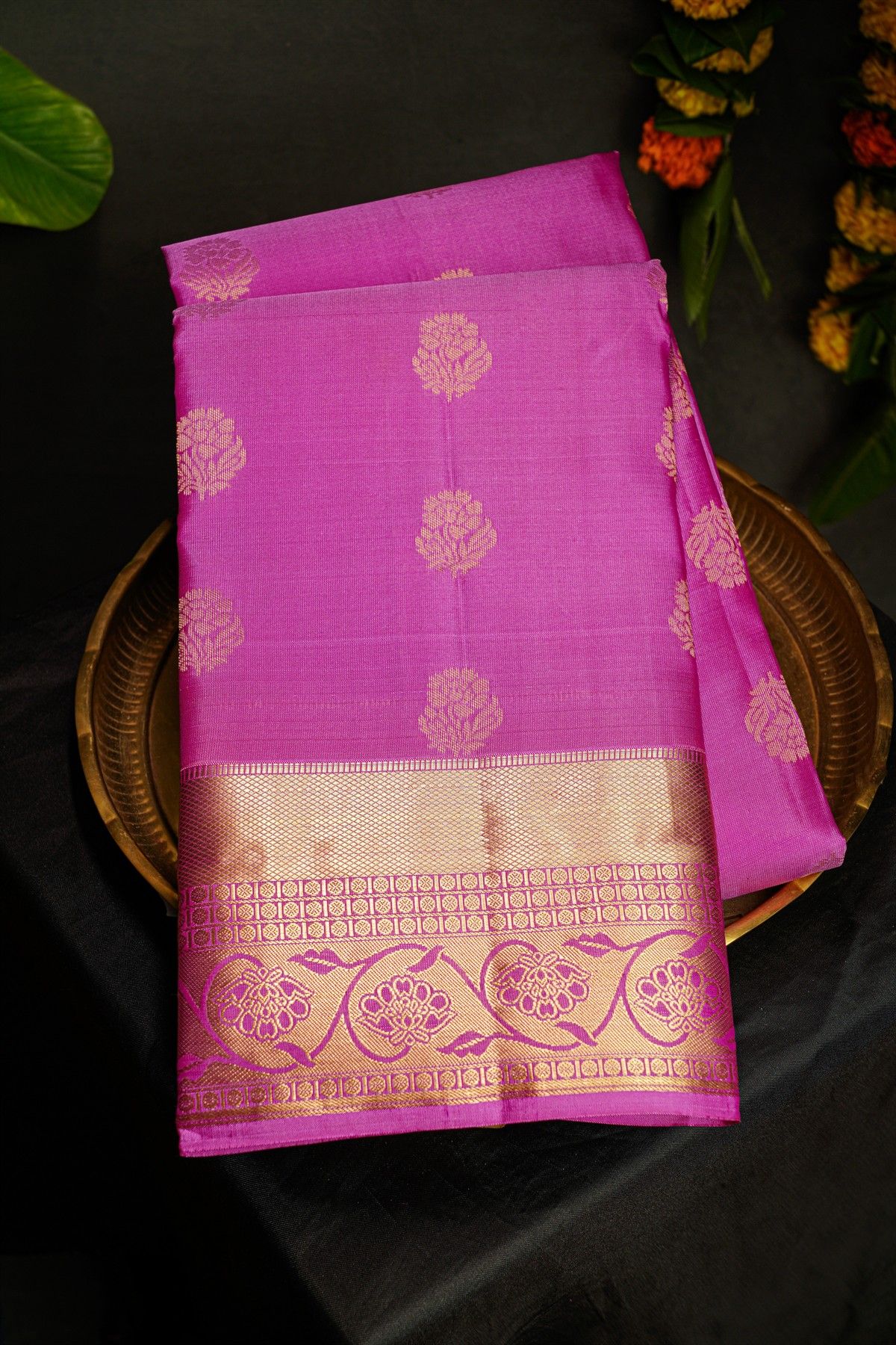 Kancheepuram Silk Pink Saree
