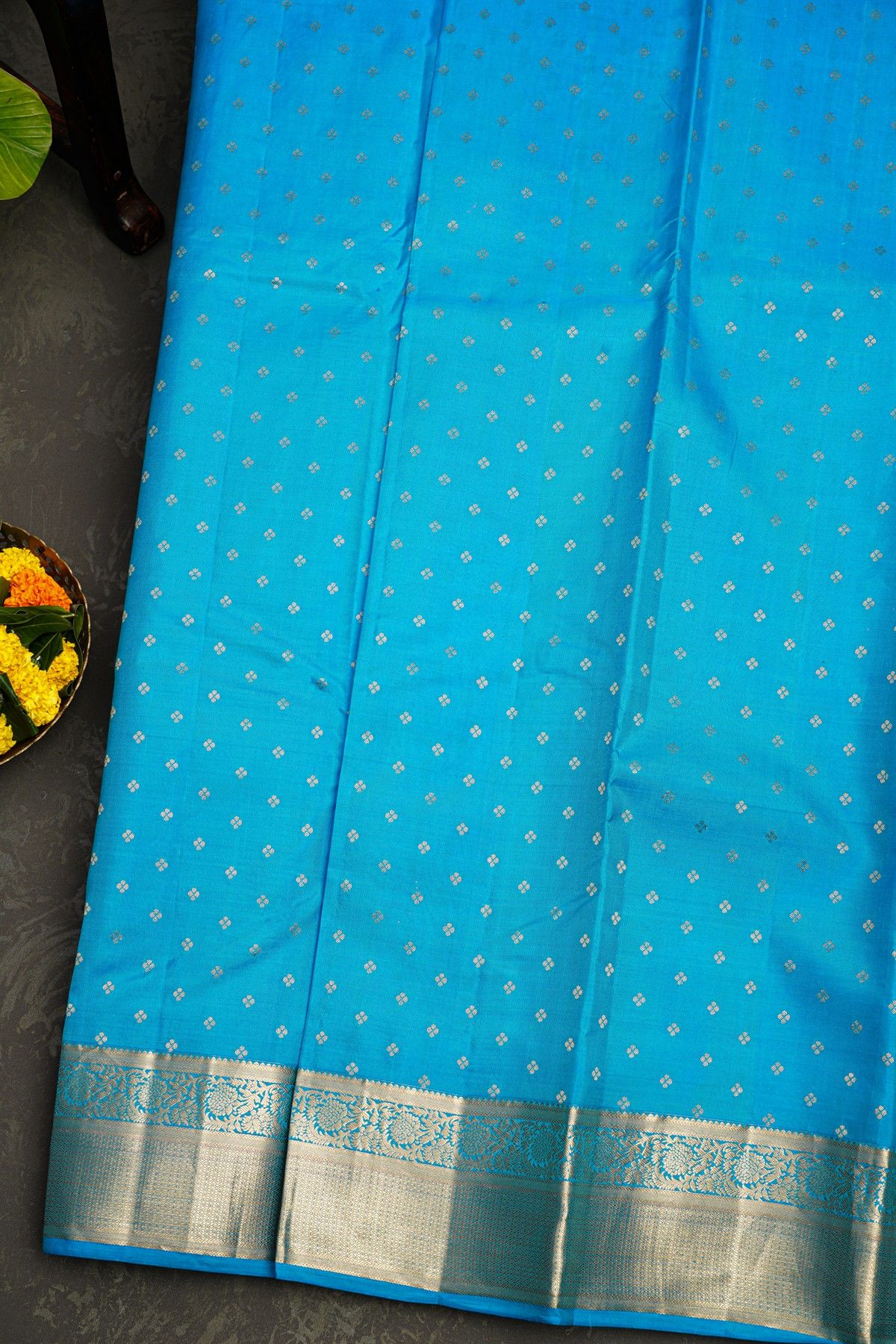 Kancheepuram Silk Sky Blue Saree