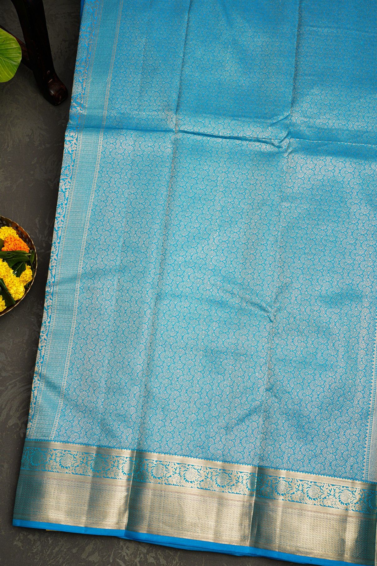 Kancheepuram Silk Sky Blue Saree