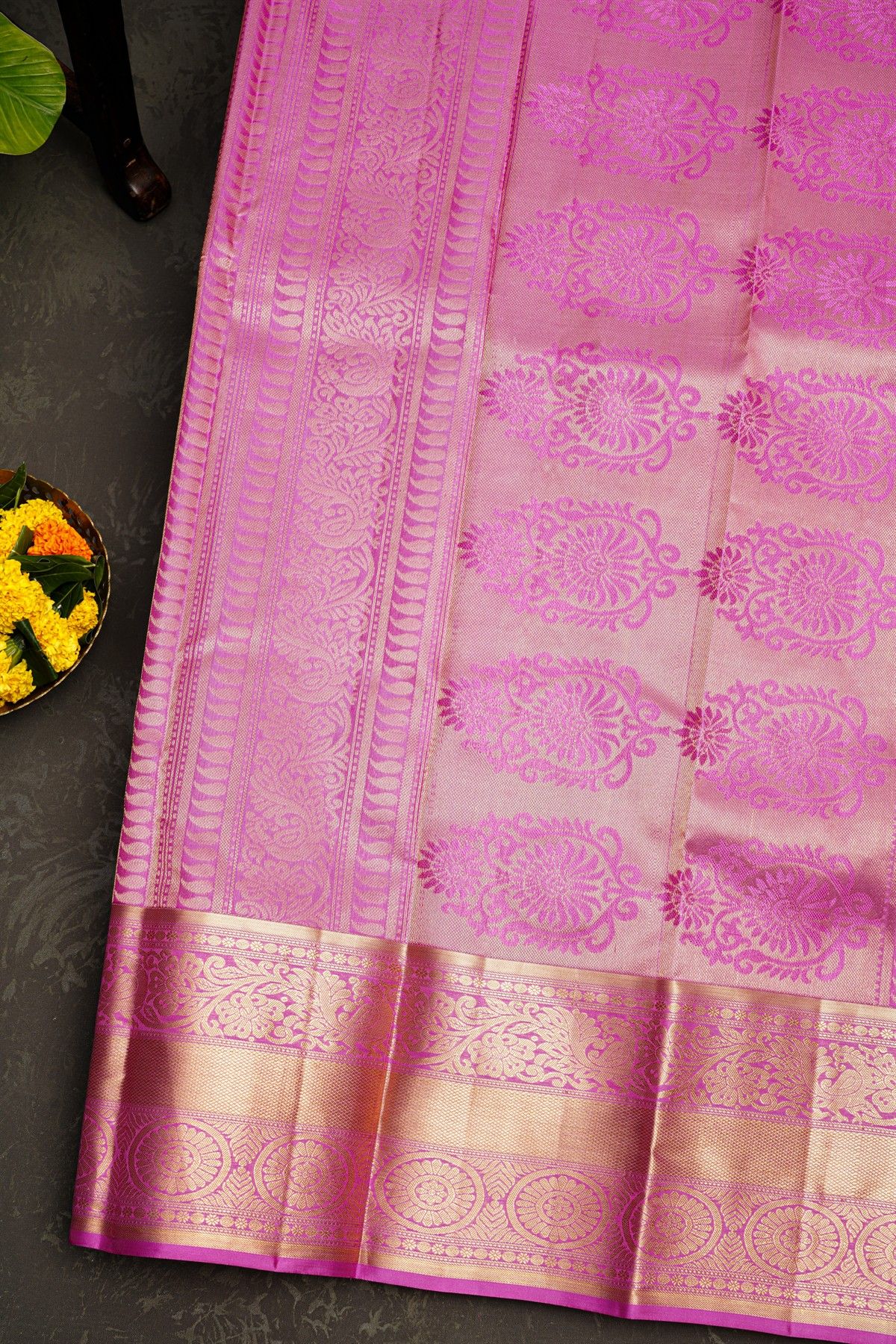 Kancheepuram Silk Pink Saree