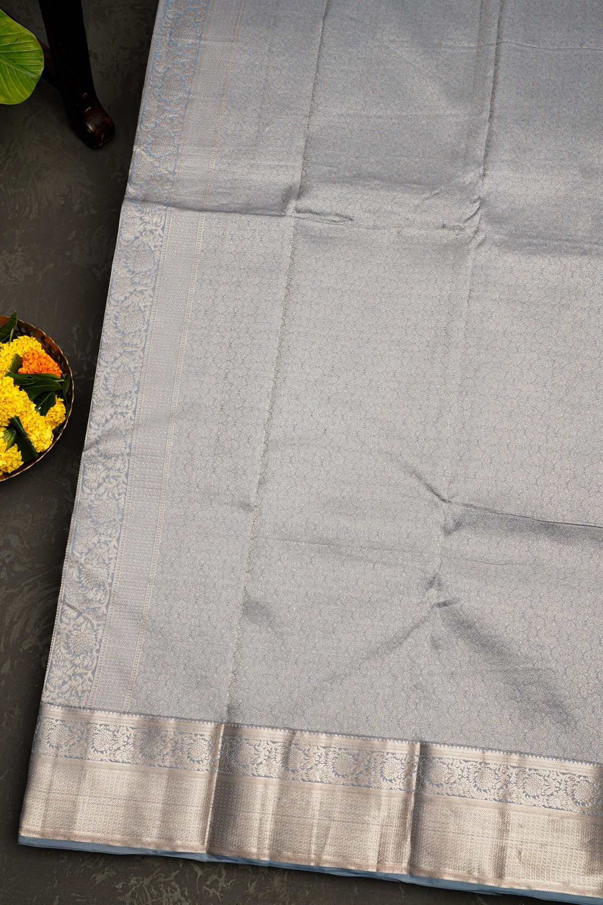 Kancheepuram Silk Grey Saree